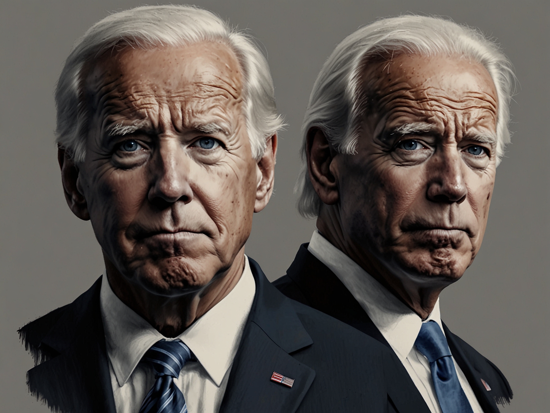 A split-screen image showing Joe Biden and Donald Trump during the CNN debate. Biden appears tired and confused, while Trump looks assertive, highlighting the stark contrast in their performances.