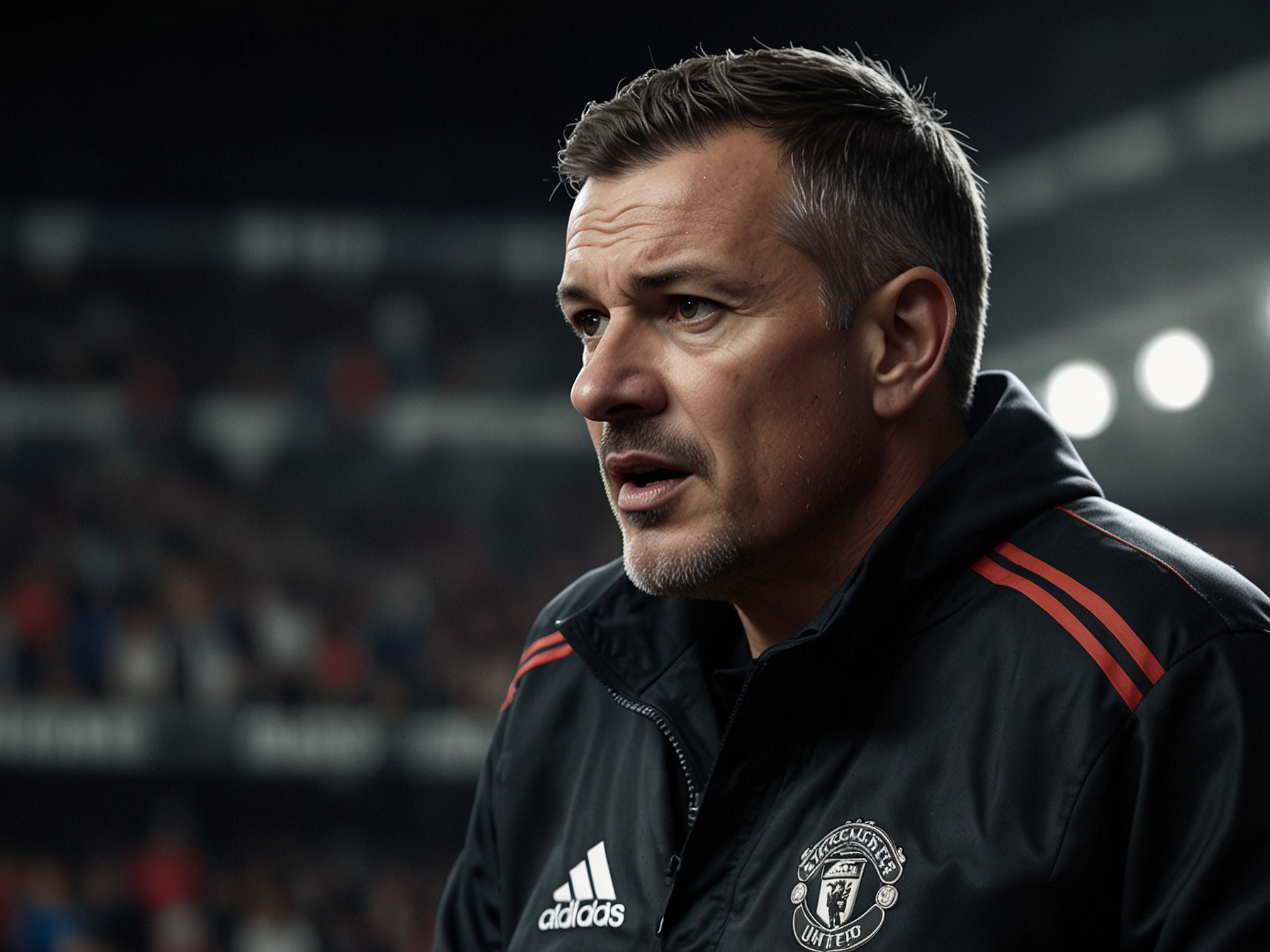 An intense Rene Hake is captured mid-rant in the viral video, expressing dissatisfaction with his players' performance. His passionate and direct coaching style could be a game-changer for Manchester United.