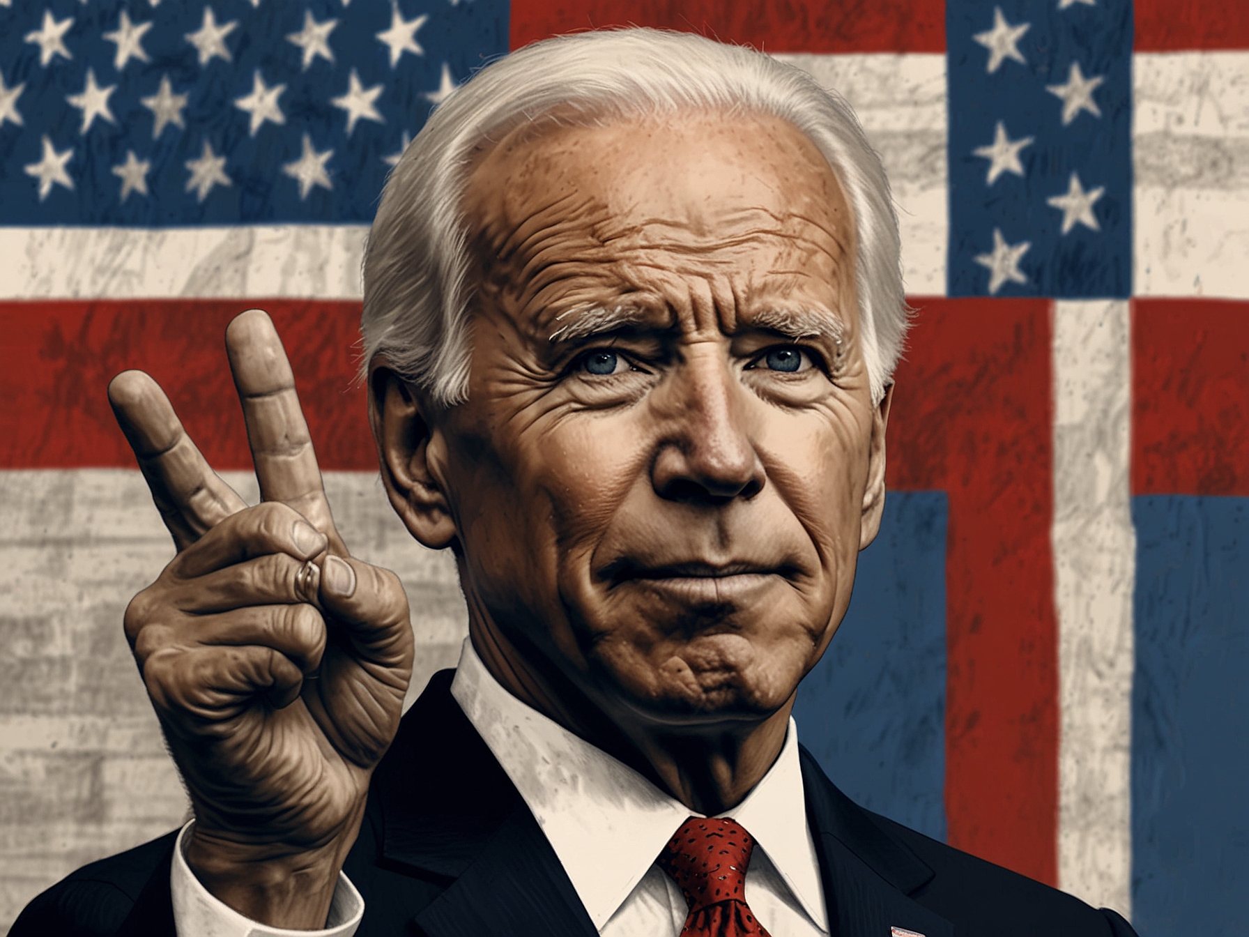 An image capturing Joe Biden emphasizing the importance of protecting democratic values, highlighting his administration's efforts on voting rights and unity.