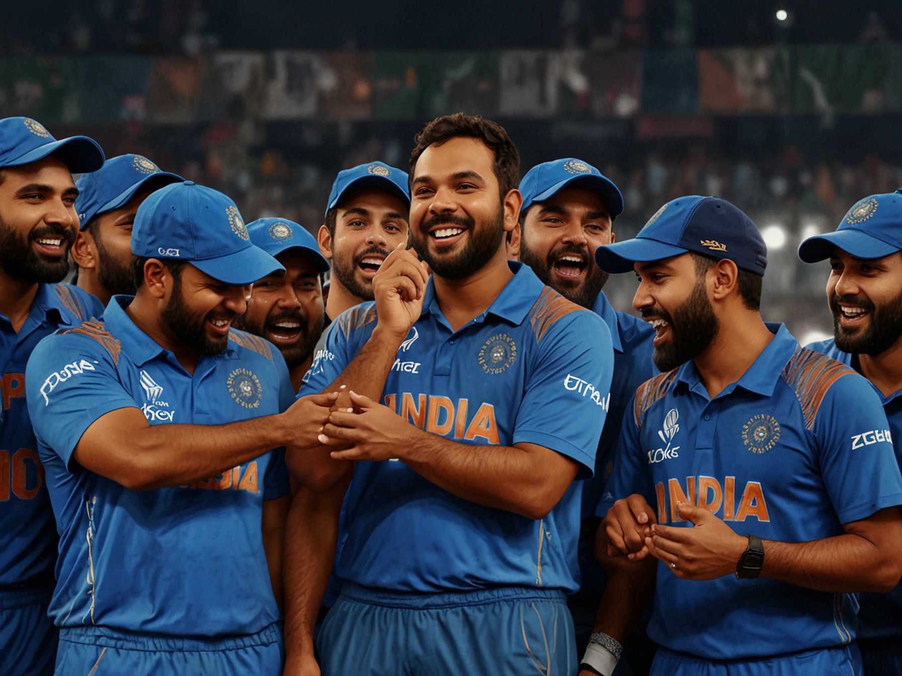 Rohit Sharma addresses the team after their T20 World Cup semi-final victory over England, highlighting strategic decisions and team's collective effort.