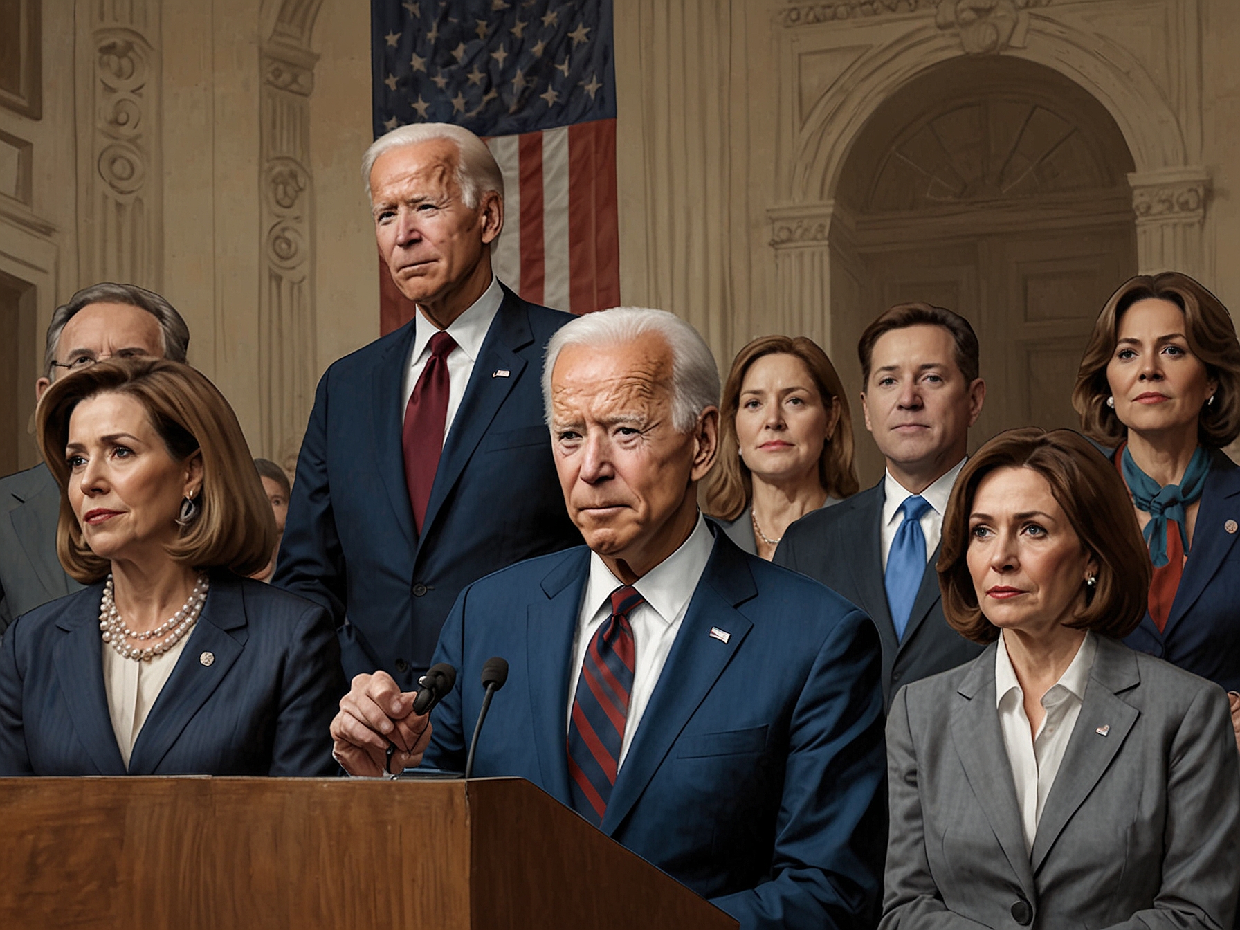 Democratic lawmakers express solidarity, focusing on unity and supporting President Biden’s ongoing efforts to address key national issues.