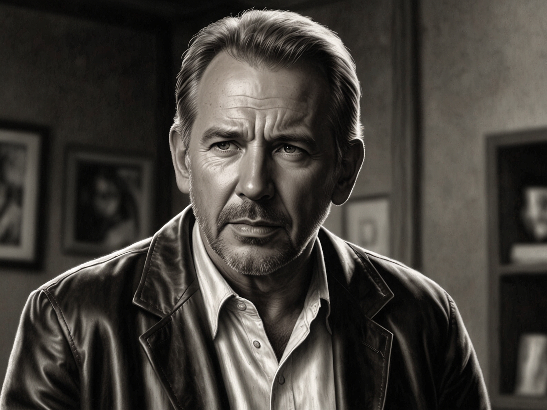 Kevin Costner as Denny Davies in 'The Upside of Anger', a dramedy where he plays a former baseball player turned radio host, showcasing his ability to balance humor and drama.