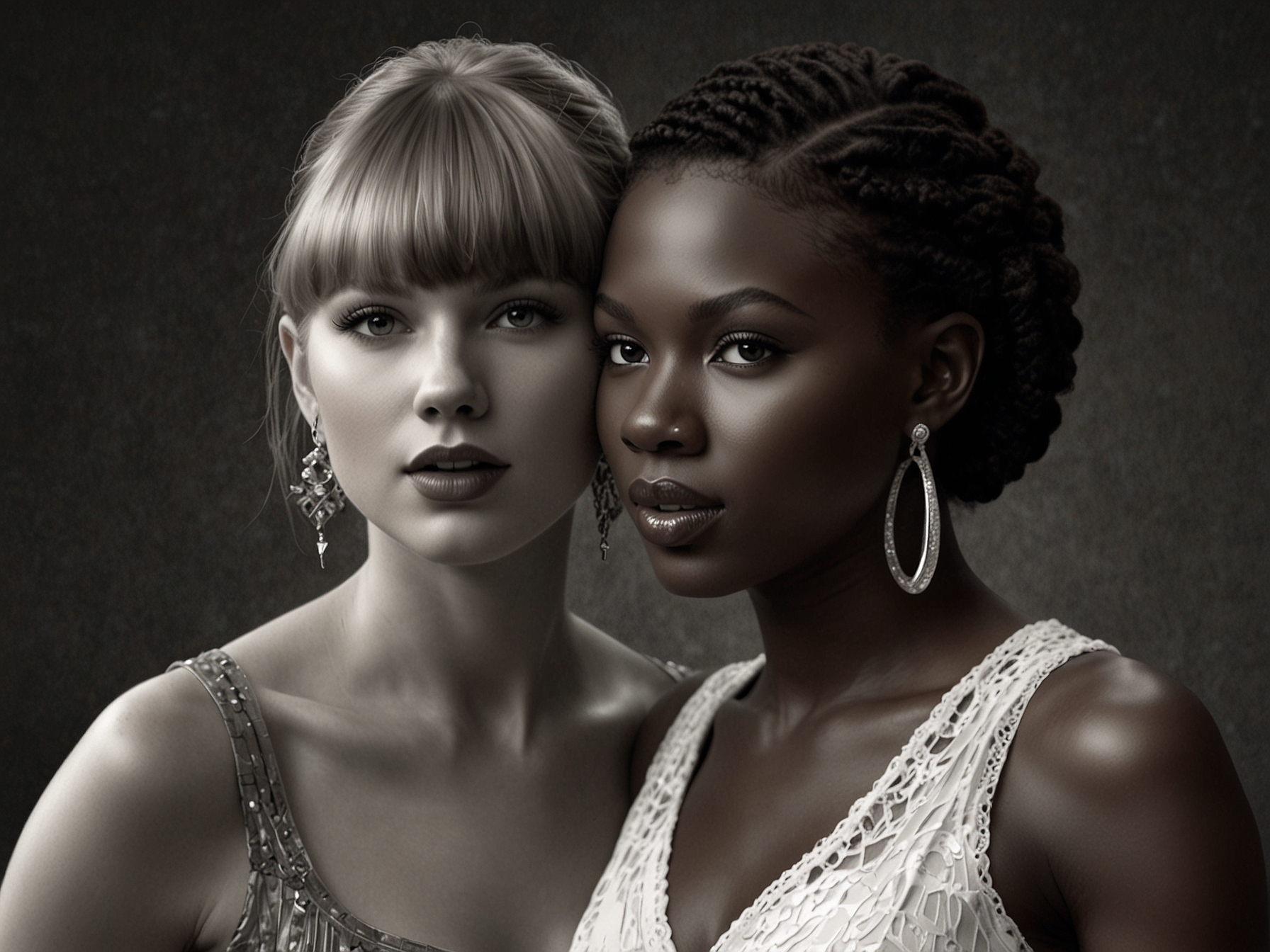 Lupita Nyong’o and Taylor Swift, representing a moment of collaboration and mutual respect, contribute to the artistic vision of 'Little Monsters,' blending film and music seamlessly.