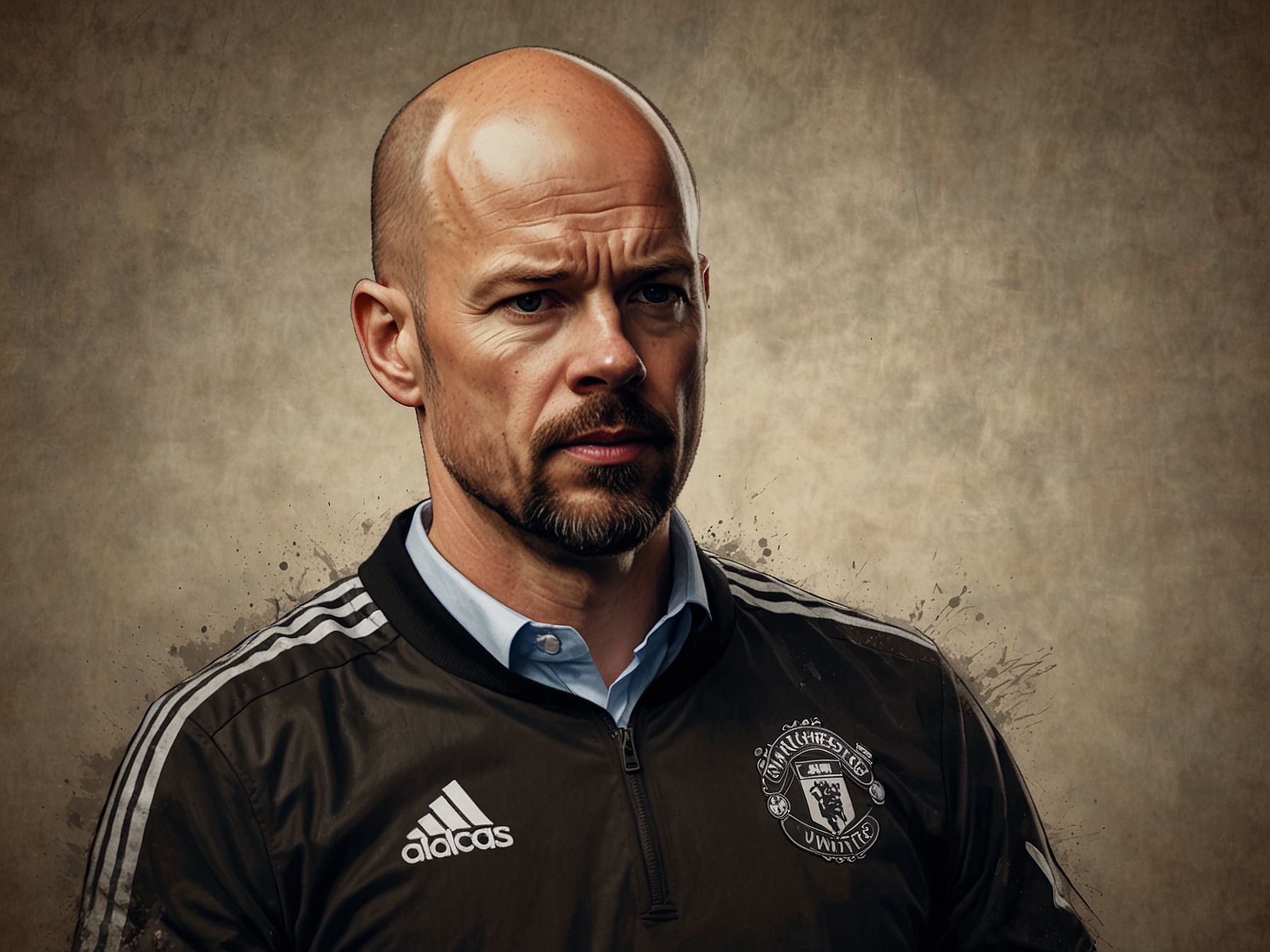 An image of Manchester United's manager Erik ten Hag, involved in intense discussions, symbolizing the club's strategic efforts to sign Matthijs de Ligt to enhance their defensive strength.