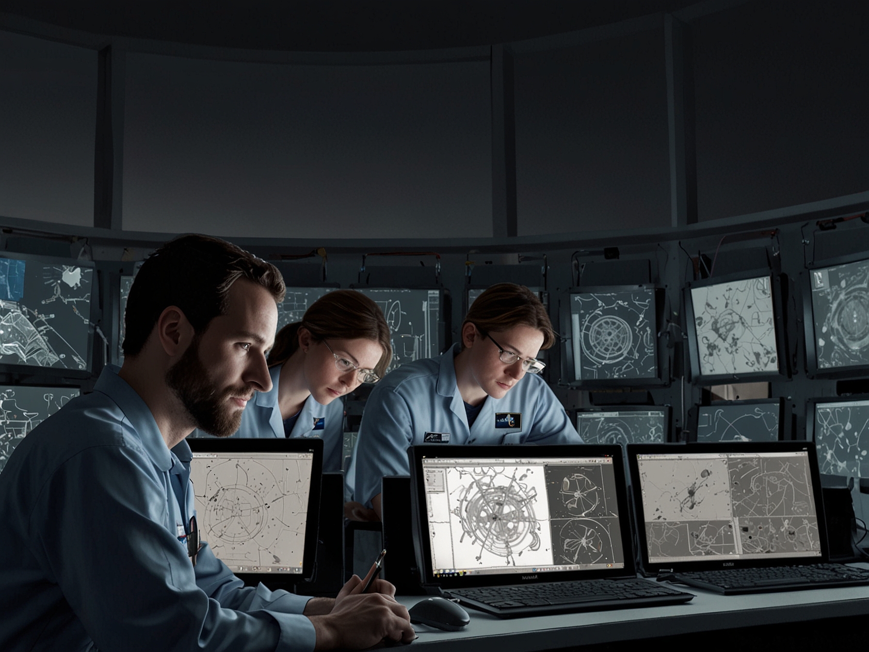 Engineers and scientists at NASA’s Jet Propulsion Laboratory are intensely focused on computer screens as they work to diagnose and resolve the issues plaguing the SHERLOC instrument on the Perseverance rover.