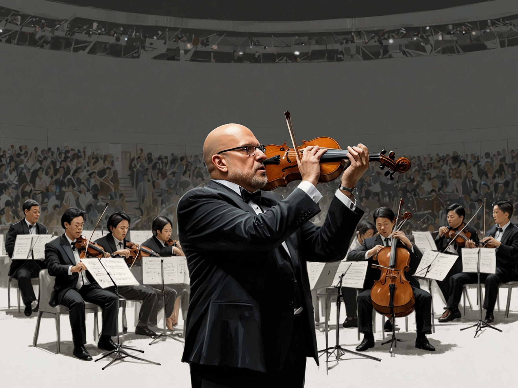 Jaap van Zweden conducts the Hong Kong Philharmonic Orchestra, showcasing their enhanced versatility and precision, akin to the performance of a high-performance sports car like a Ferrari.