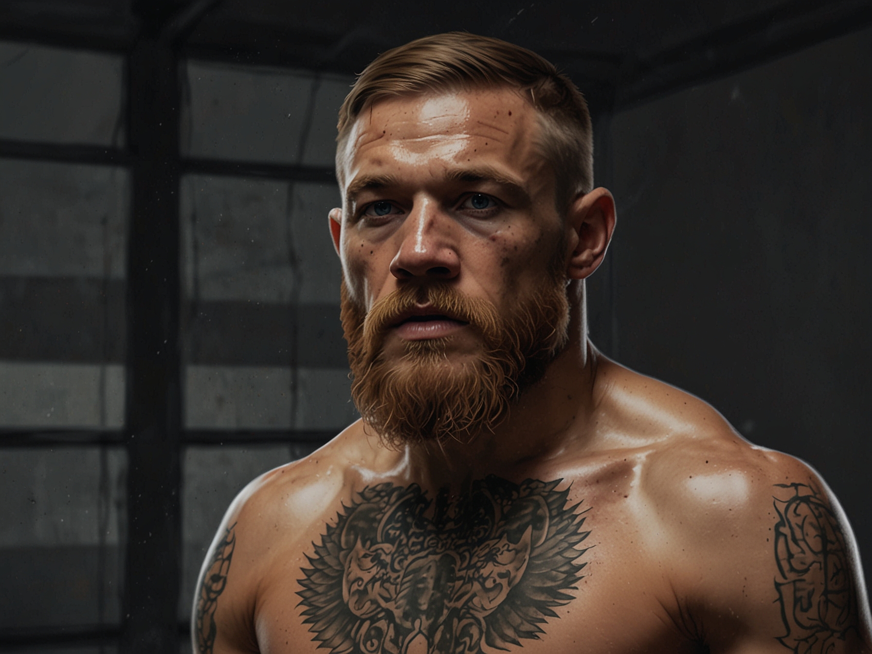 Conor McGregor in a training session, showing his determination and physical condition. Fans remain hopeful and speculate on his anticipated comeback as updates remain scarce.