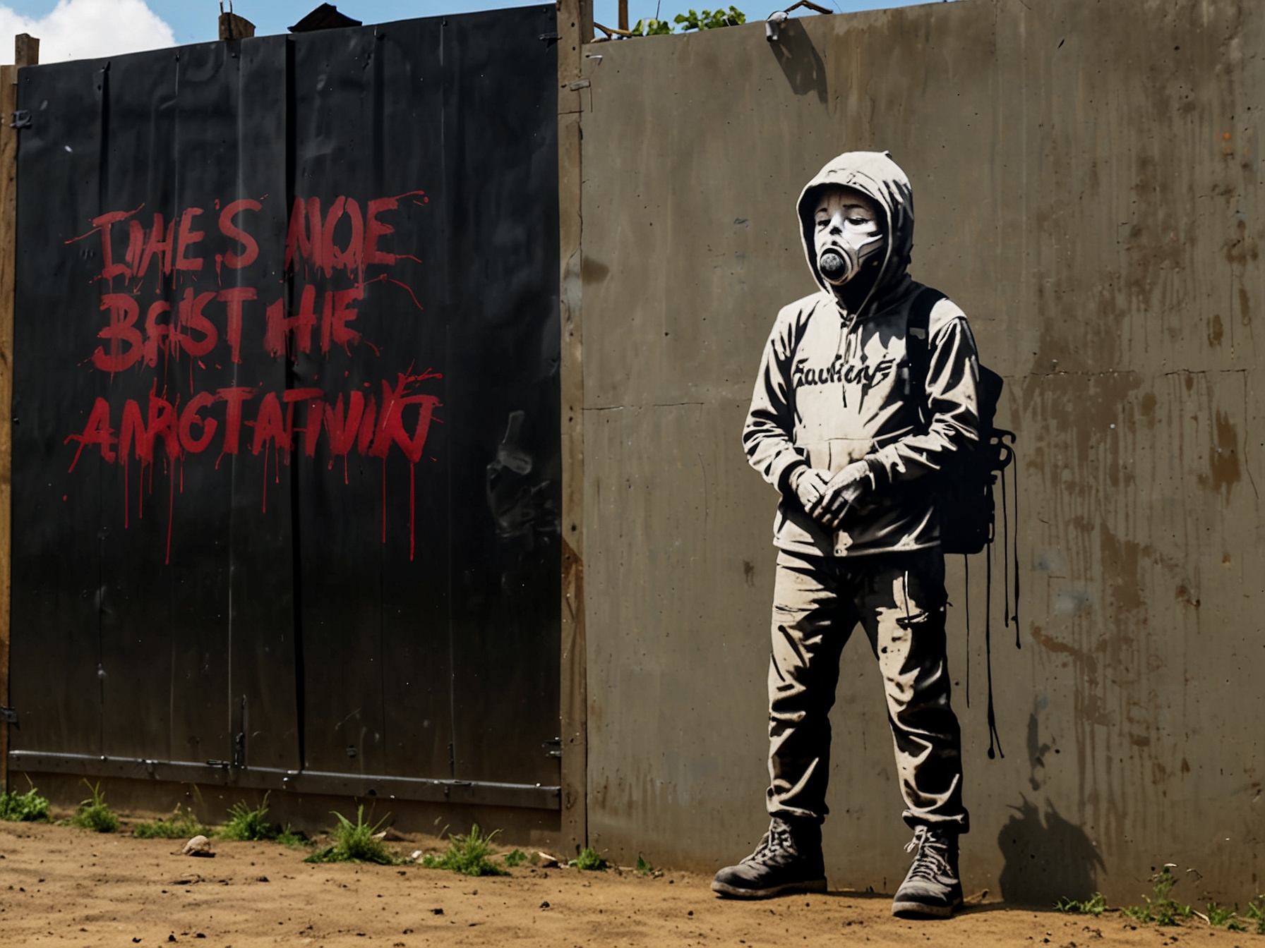 Elusive street artist Banksy reveals his powerful protest art at Glastonbury 2024, capturing festival-goers' attention with a striking message on climate change and environmental activism.