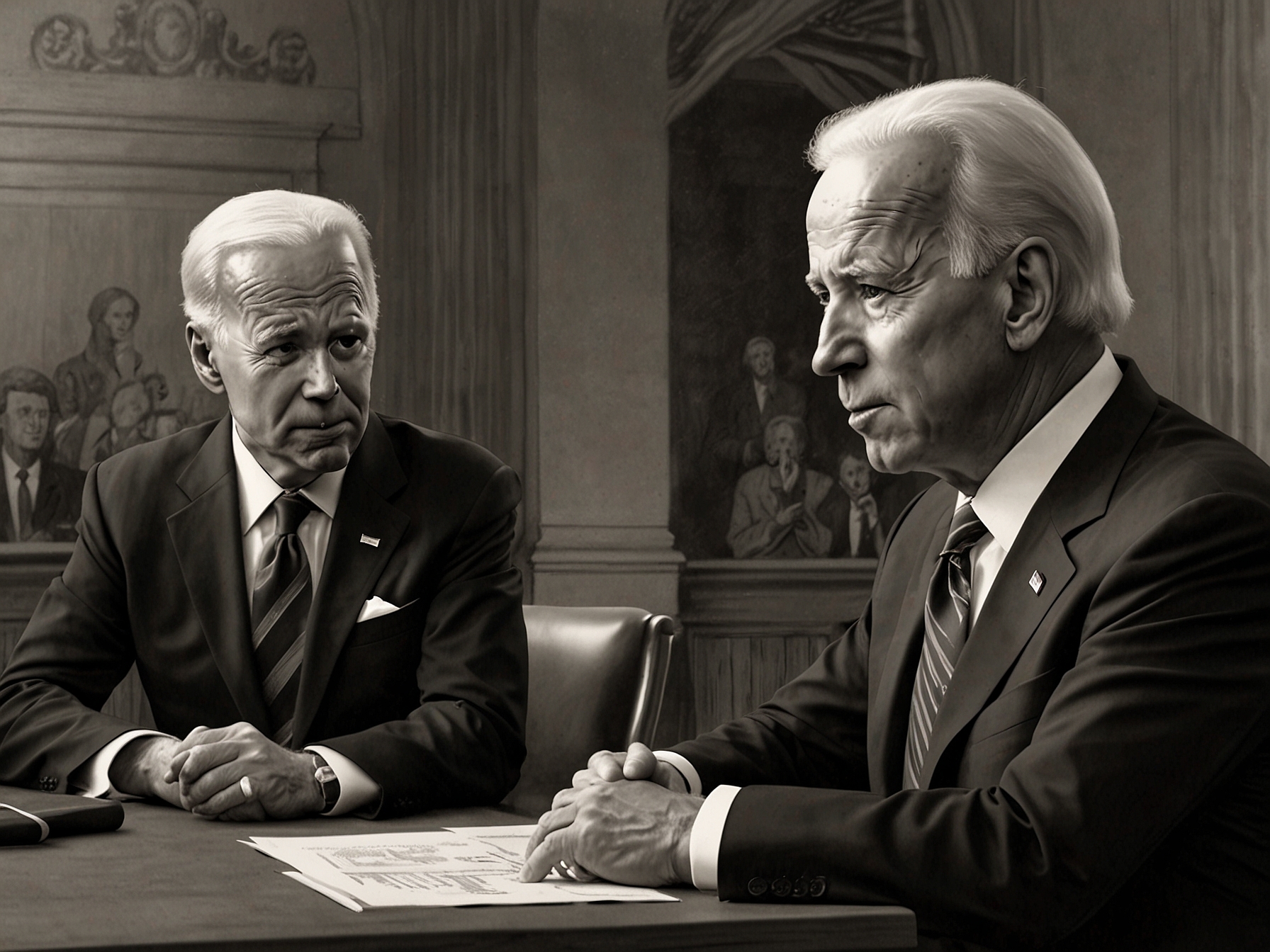 A tense moment during a debate between President Joe Biden and former President Donald Trump, highlighting Biden's stumbles and triggering discussions within the Democratic Party.