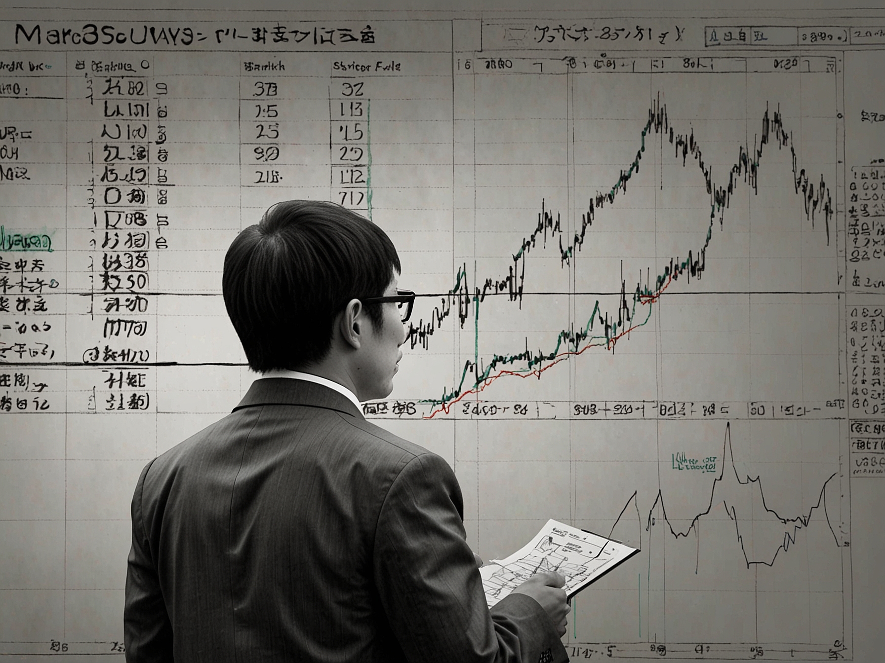 Graph showing the stock performance of major Japanese banks like Mitsubishi UFJ, Sumitomo Mitsui, and Mizuho Financial, indicating significant gains over the week.