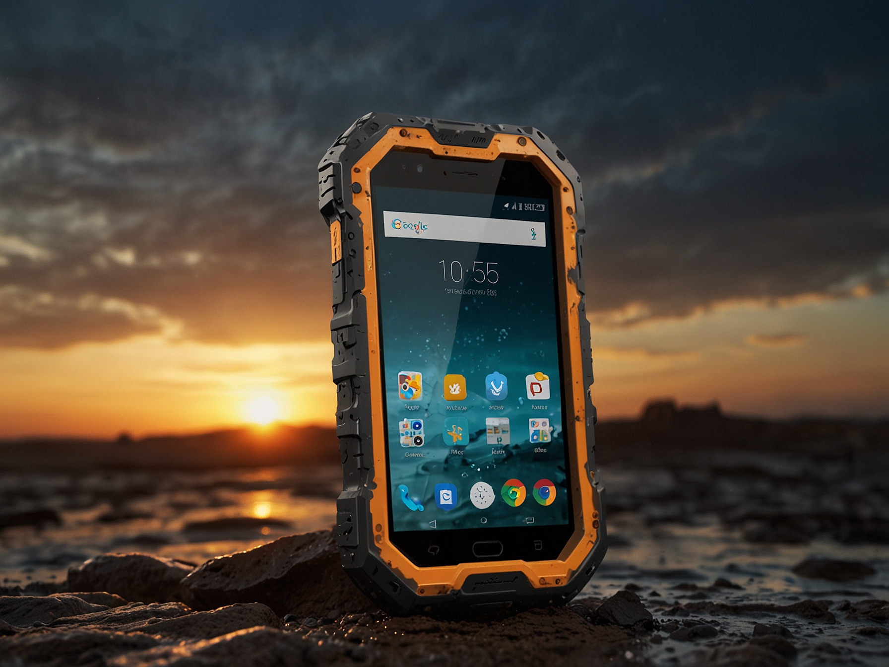 The Ulefone Armor 25T Pro showcasing its rugged build with IP68/IP69K and MIL-STD-810G certifications, making it resistant to water, dust, shocks, and extreme temperatures.