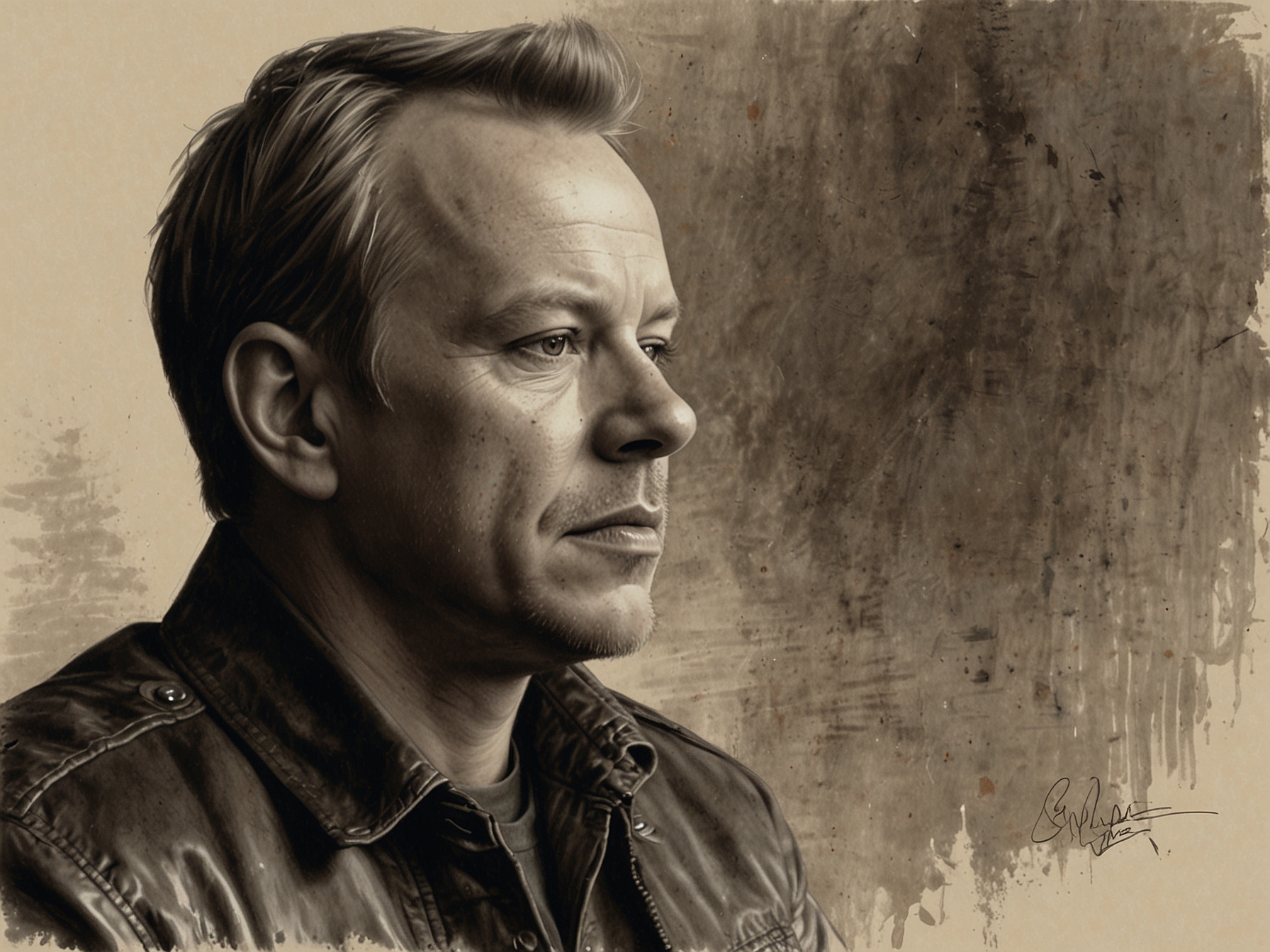 Kiefer Sutherland reminiscing about his early years, capturing a poignant moment of reflection that highlights the distance and separation from his father.