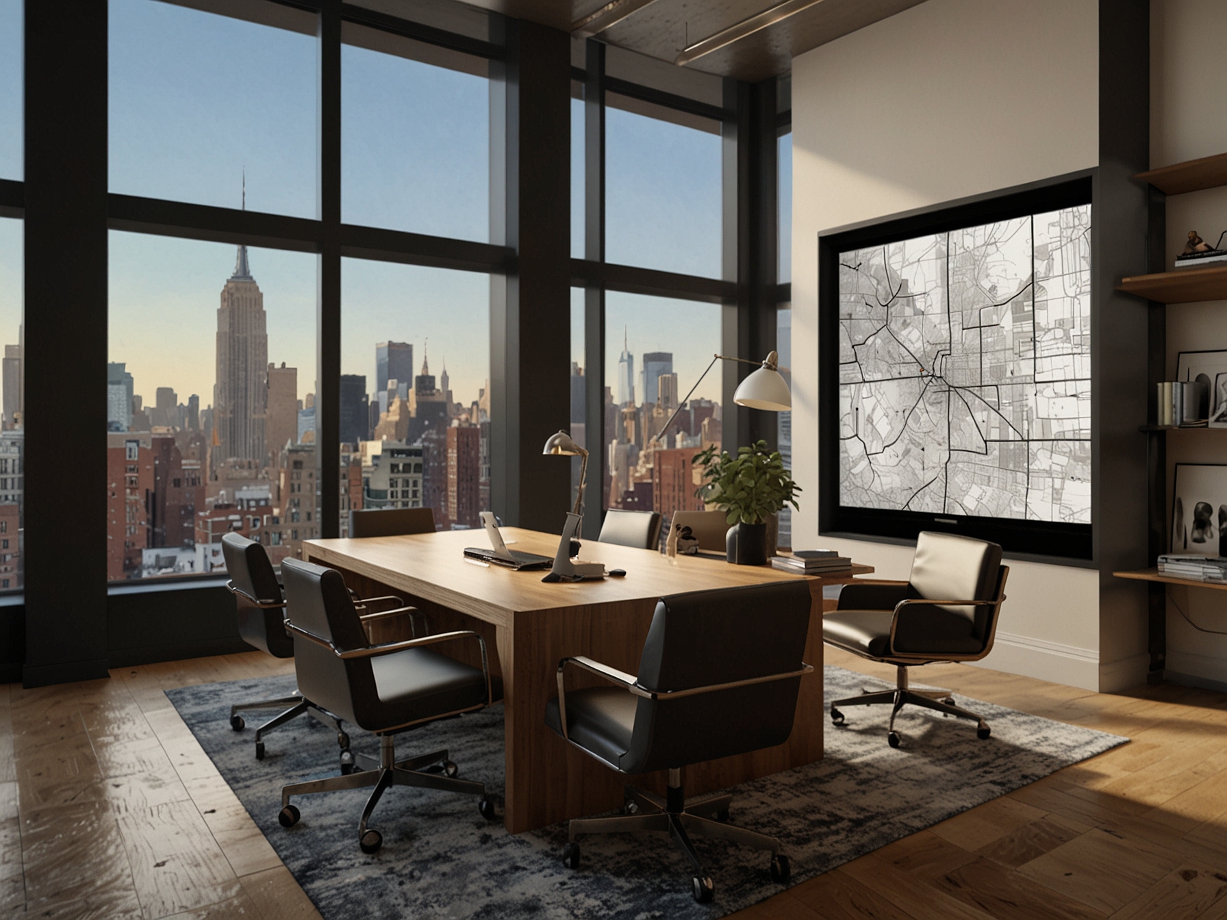Chloe Tucker Caine hosting a virtual tour from the Serhant SOHO office, showcasing her innovative use of technology to enhance property visibility in New York City's real estate market.