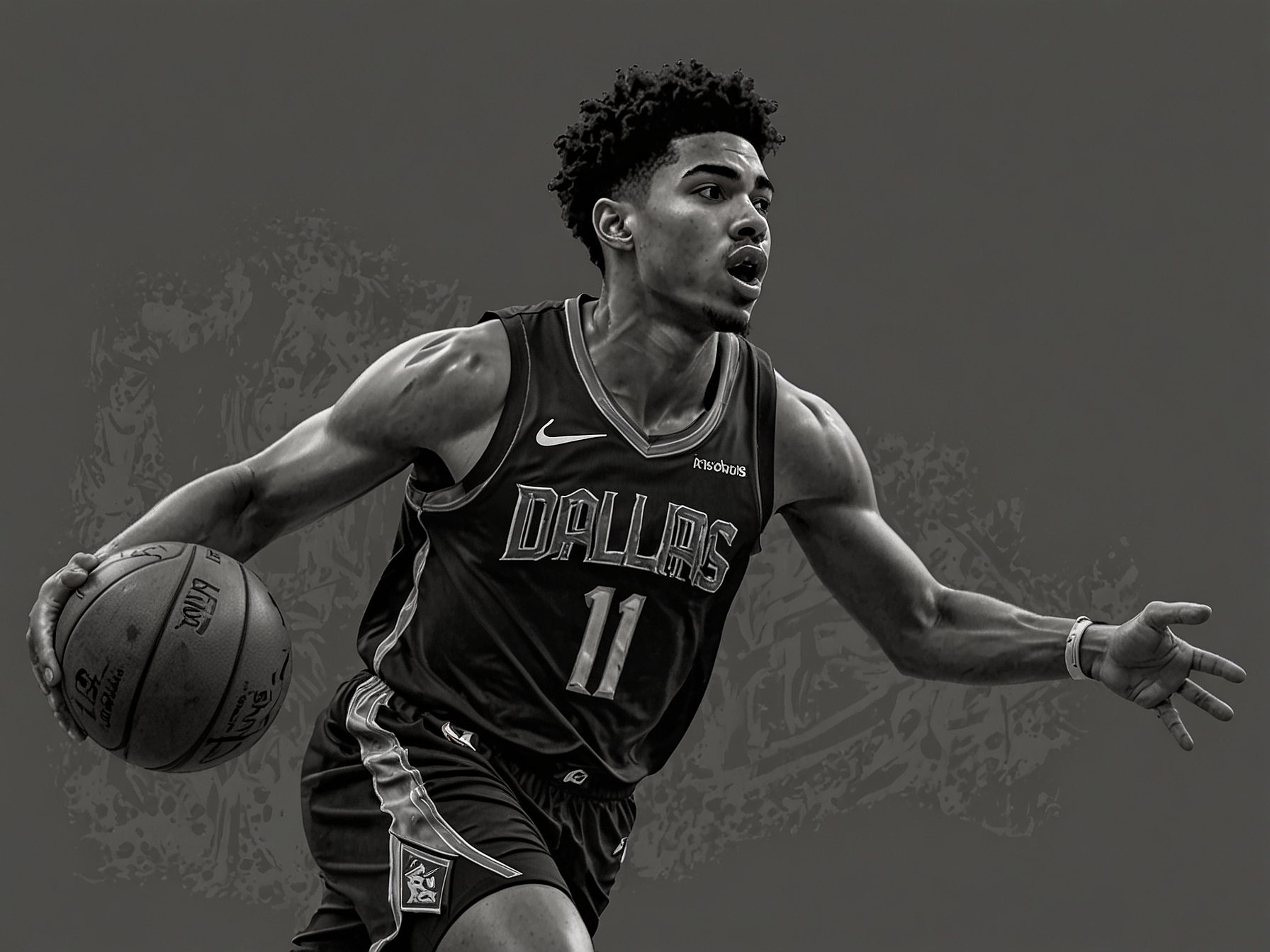 Quentin Grimes in action on the court, showcasing his defensive skills and versatility, representing his potential impact as a new member of the Dallas Mavericks.