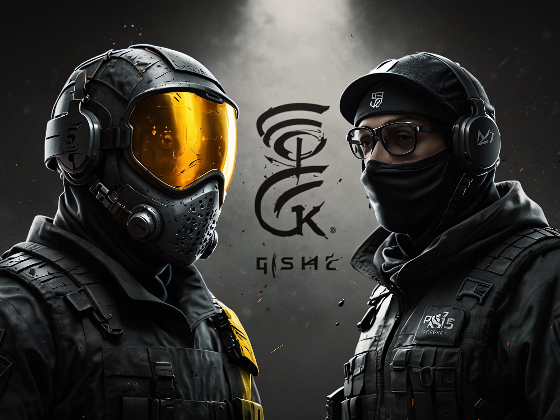 A vibrant image showcasing the new GSK faction characters from the Rainbow Six: Siege universe, highlighting their unique abilities and skills in the world of XDefiant.
