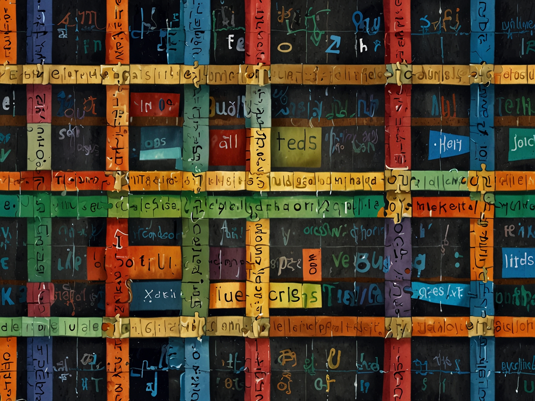 An illustration showing a partially completed NYT Strands puzzle, with interconnected letters and the hint to focus on prefixes and suffixes, aiding in solving the puzzle.