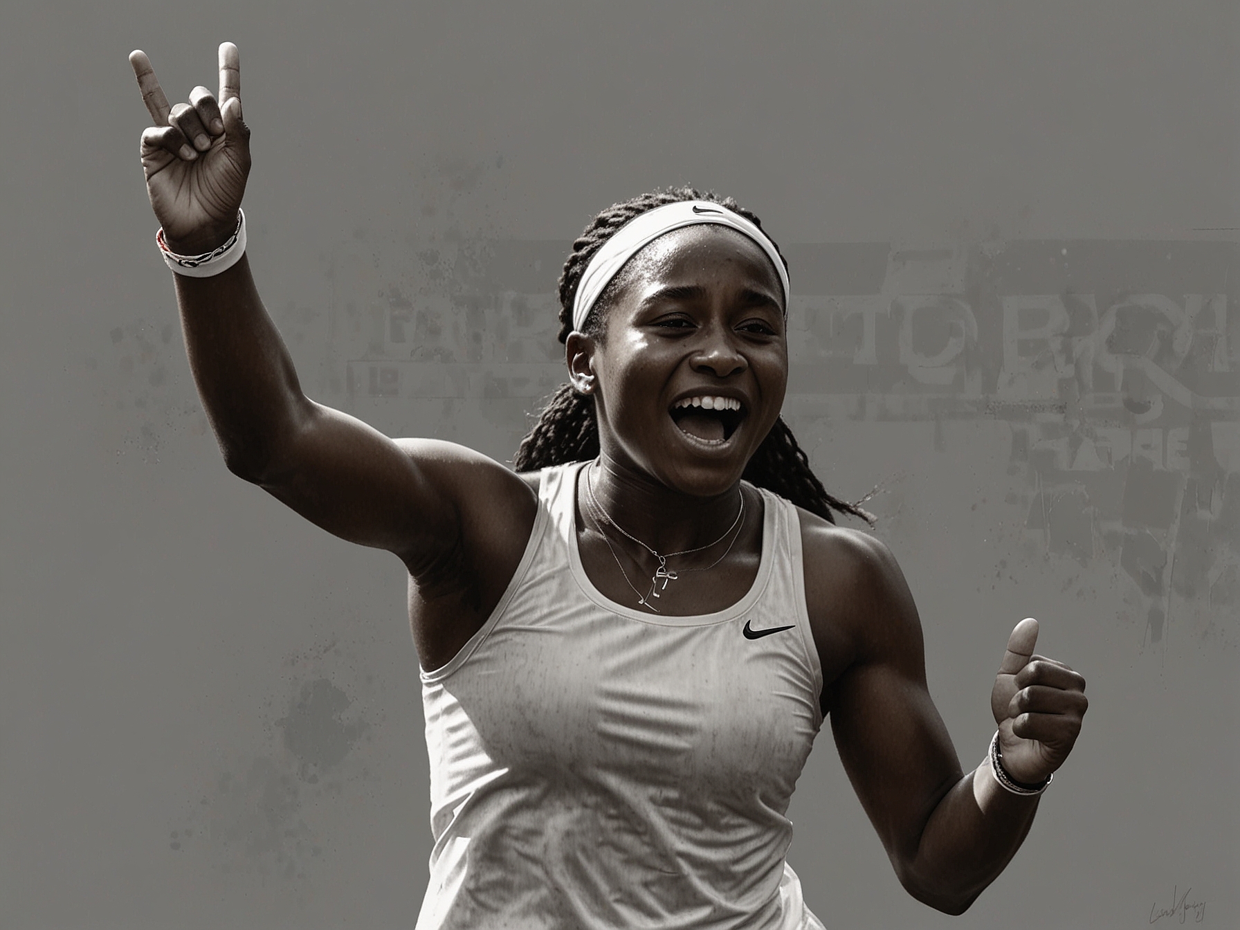 Coco Gauff celebrates her victory with a composed and confident demeanor, reflecting her mental toughness and readiness to advance further in the Wimbledon tournament.