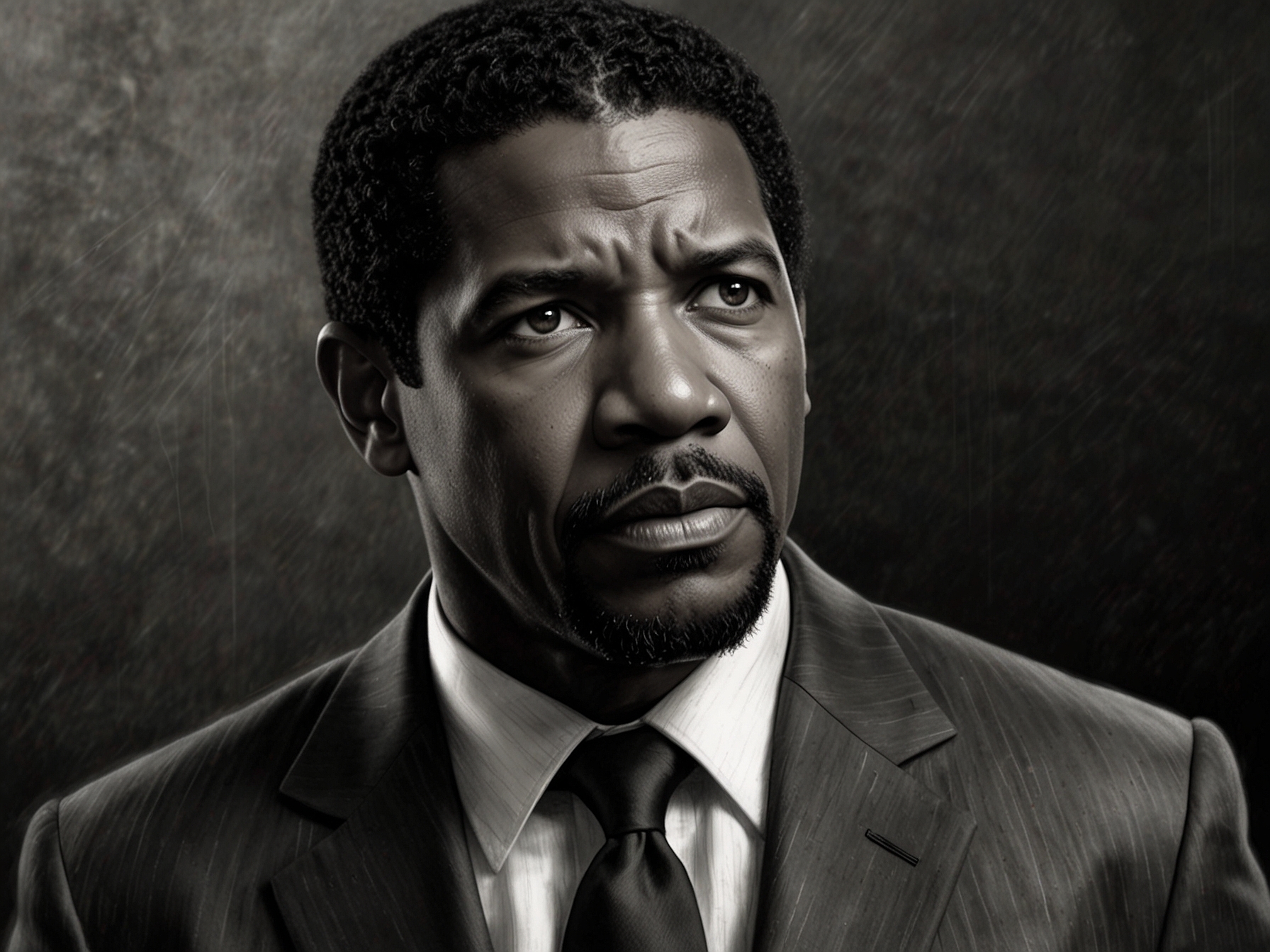 Denzel Washington in a compelling scene from his latest film, showcasing the depth of his acting prowess and reinforcing the buzz around his potential Best Actor nomination at the upcoming Oscars.