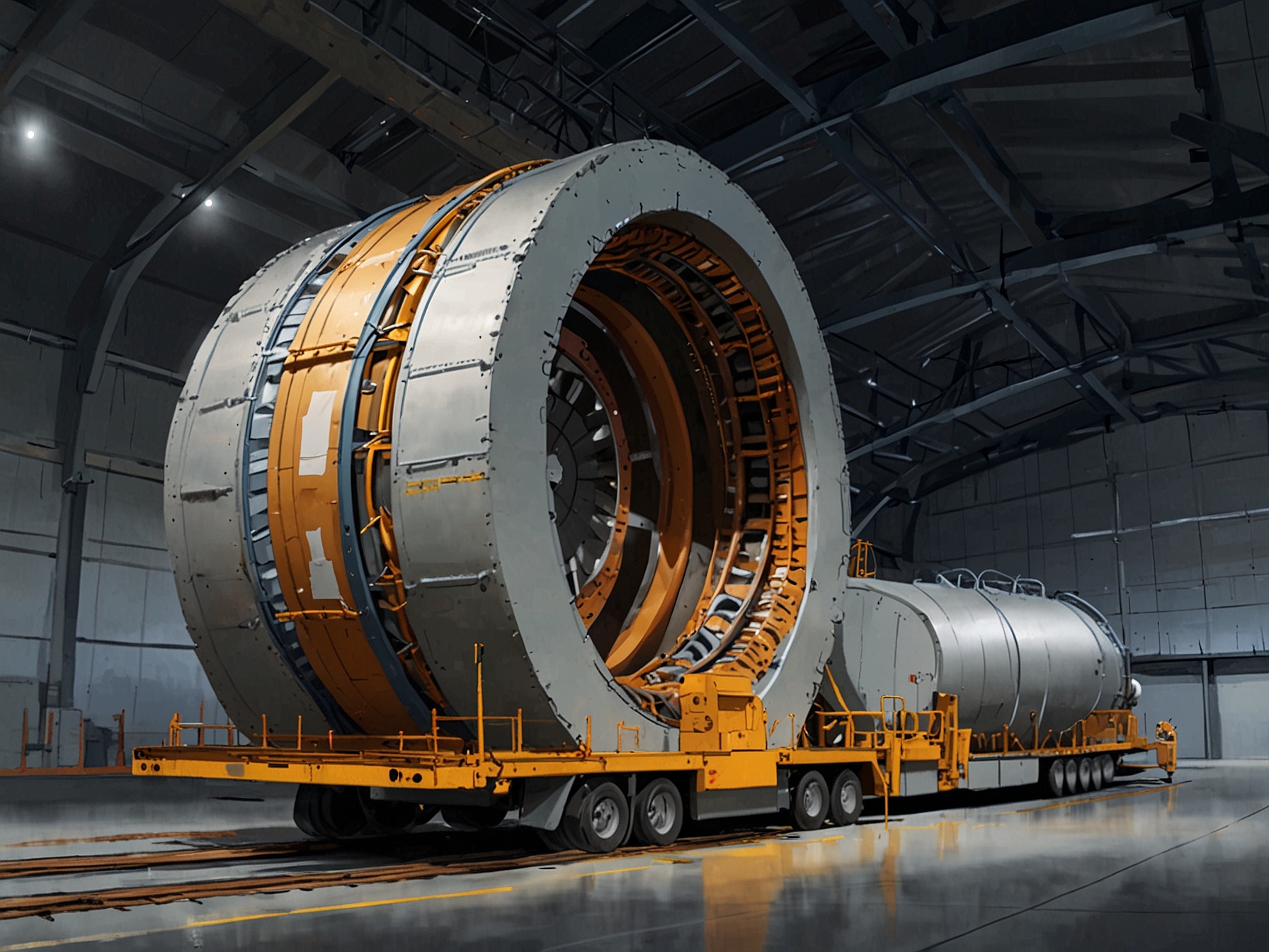 The logistical journey of transporting a colossal toroidal field coil to ITER’s site in France. Special transport vehicles and routes were required to ensure the safe delivery of these essential components, showcasing international collaborative effort.