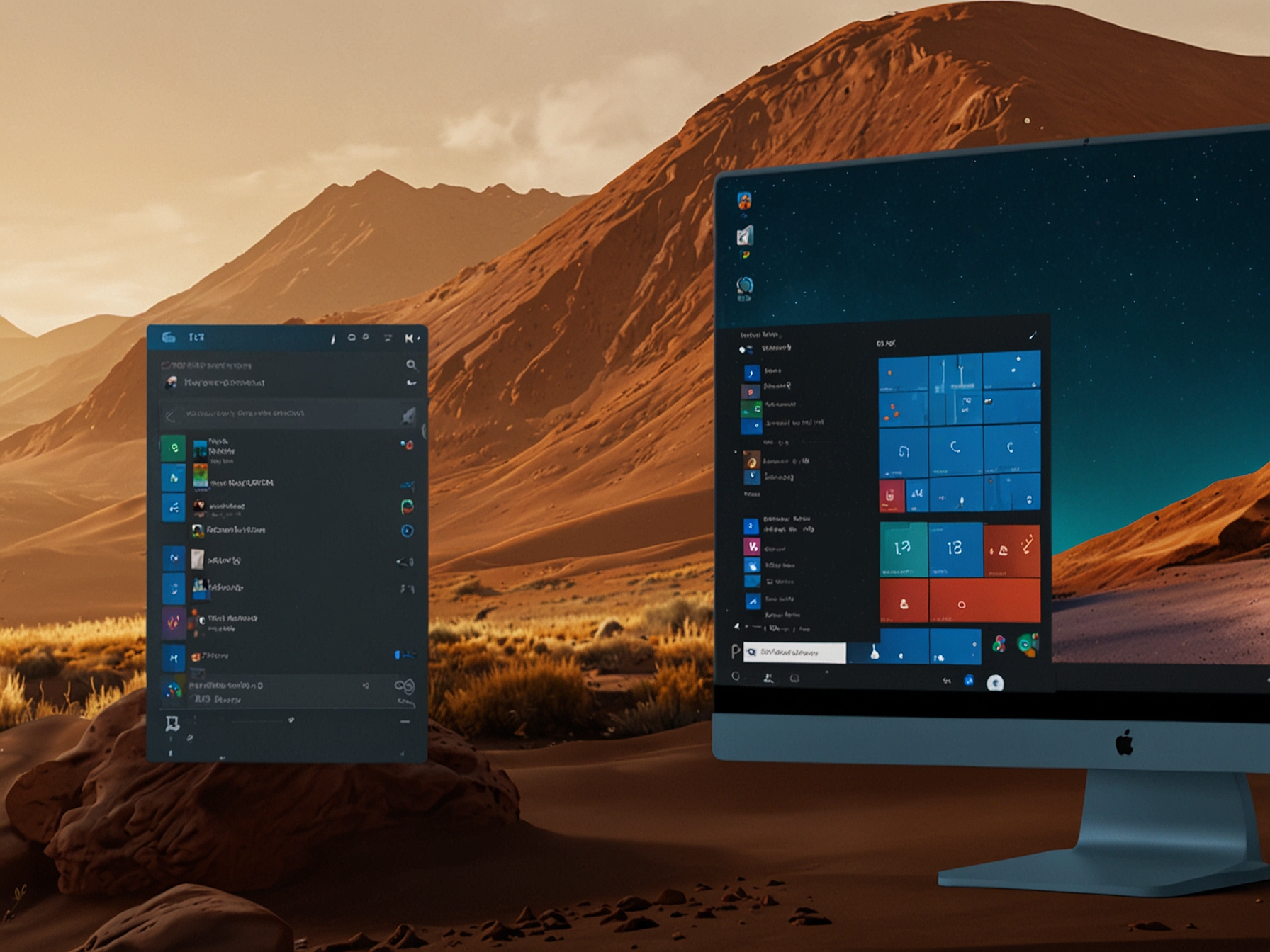 A screenshot showing a Windows 11 desktop with a dysfunctional taskbar, emphasizing empty spaces where icons should be and illustrating the disruption to user productivity.