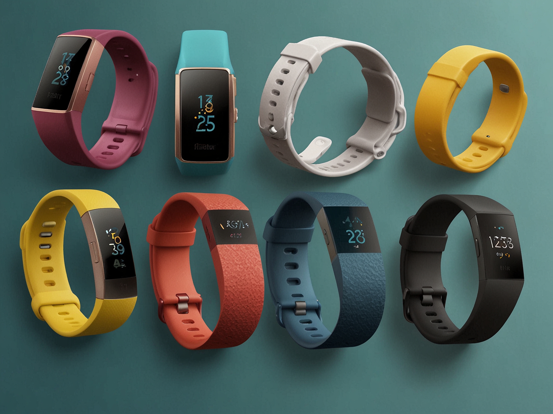 A collection of Fitbit devices including the Versa 4 and Charge 5, highlighted with discount tags. The image suggests the variety of options available for different fitness levels and preferences during Prime Day sales.