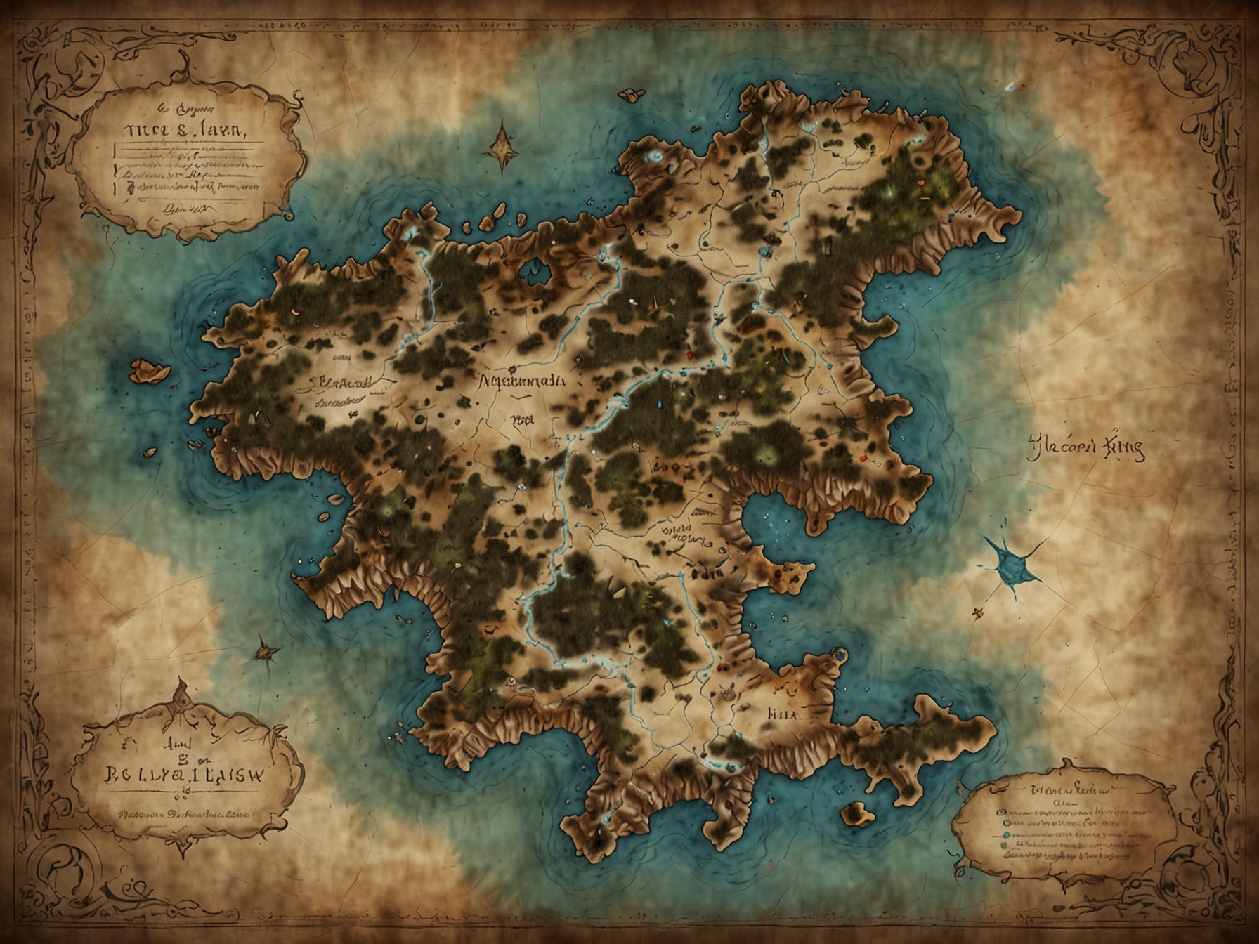 A detailed map of the Lands Between in Elden Ring, emphasizing the vast, interconnected world and deep lore that players uncover through exploration.