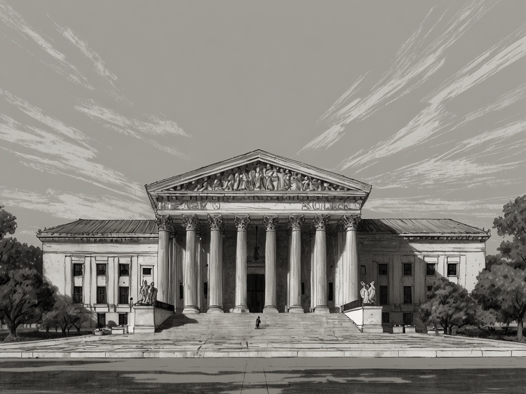 An image depicting the United States Supreme Court building, symbolizing the legal scrutiny over new social media laws in Texas and Florida.