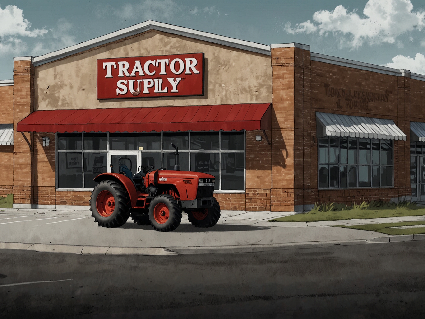 Tractor Supply store exterior with a sign in the foreground showing support for diversity, equity, and inclusion, symbolizing the clash over the company's reduction in DEI policies.