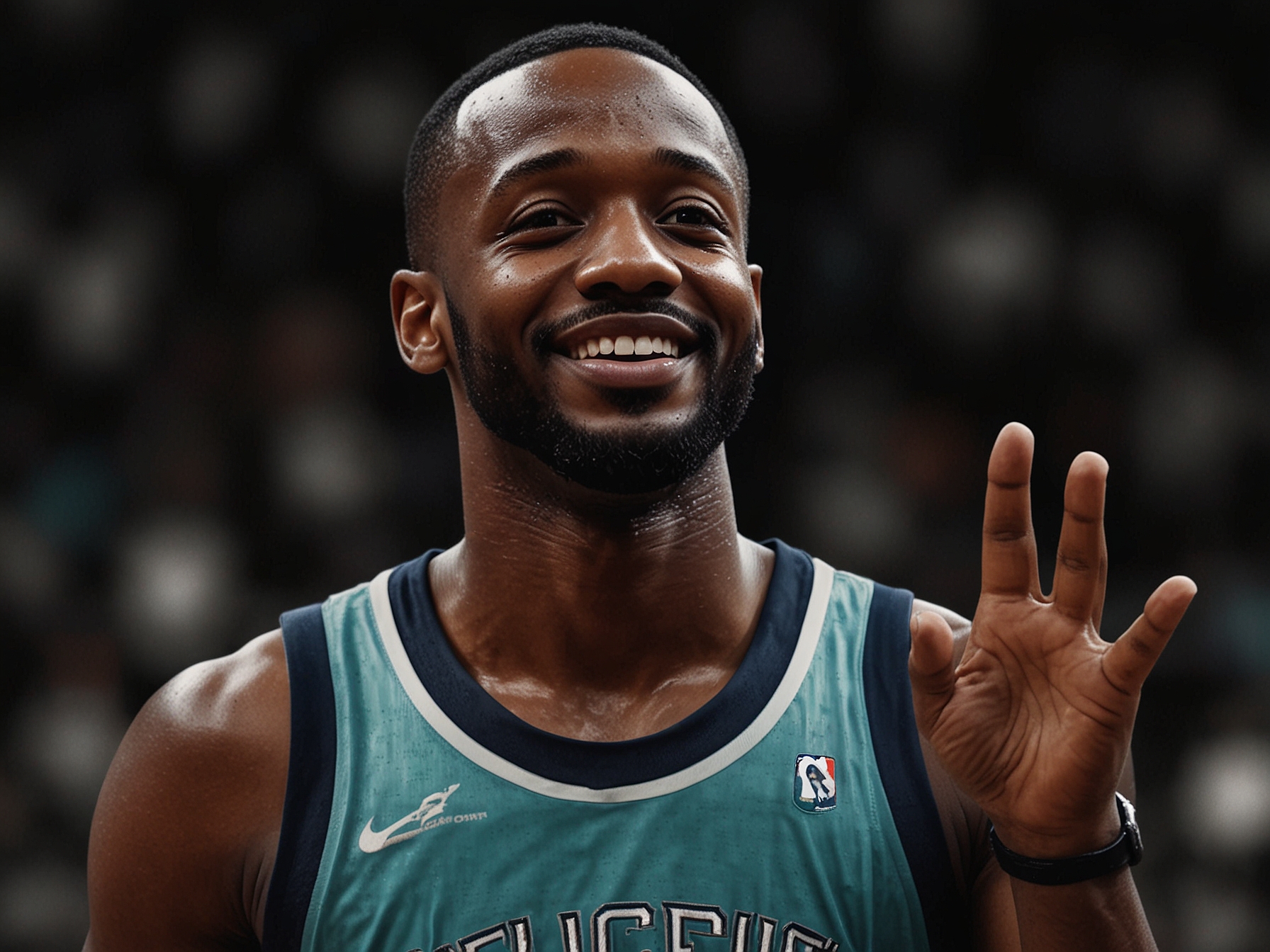 Kemba Walker waving to fans at his retirement announcement, capturing the emotion of an illustrious career spanning 12 NBA seasons and countless memorable moments.