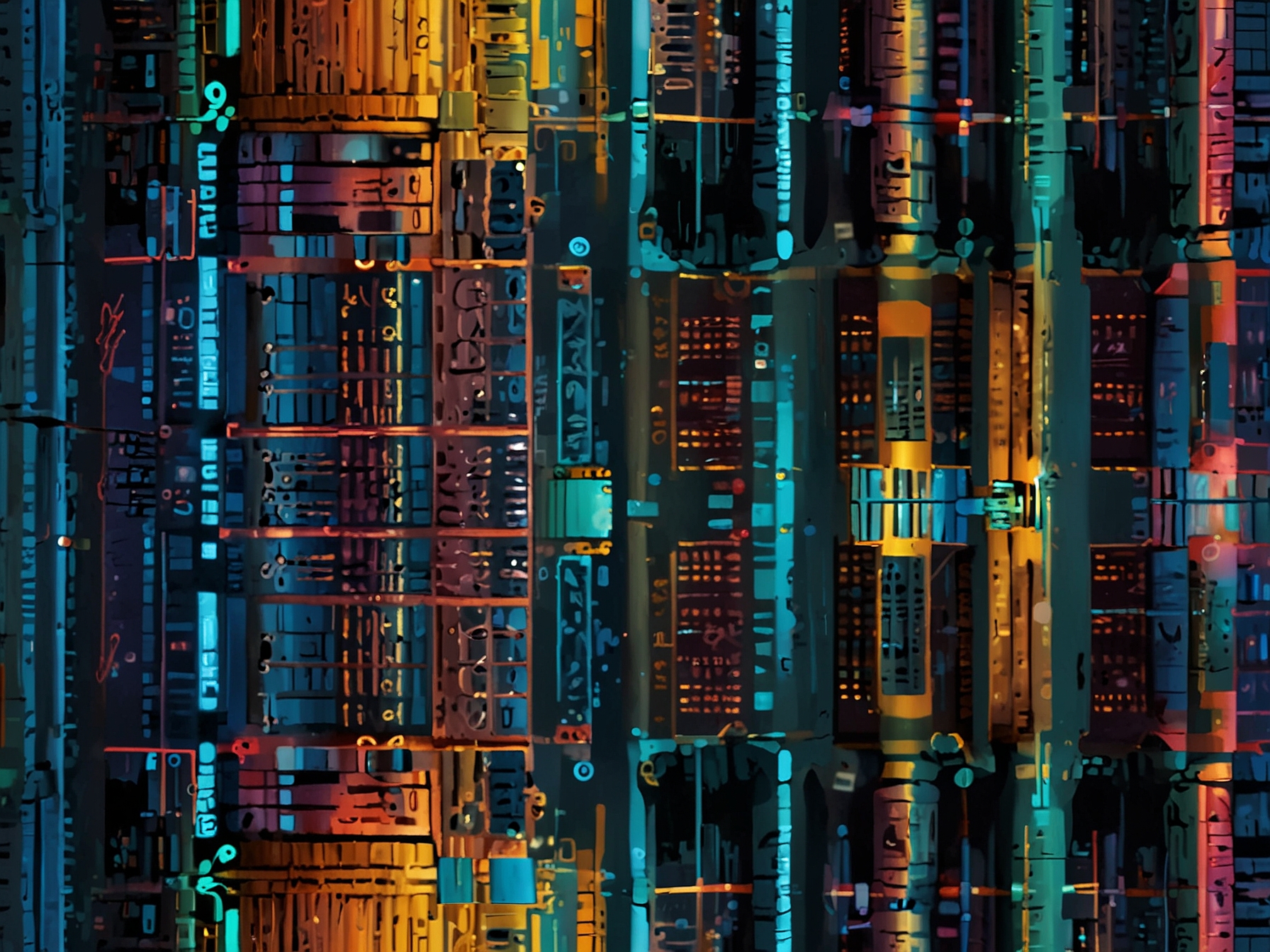A futuristic graphic showing a cross-section of a 1,000 layer NAND memory chip, highlighting the dense stacking of layers. Arrows point to sections illustrating increased storage capacity and efficiency.