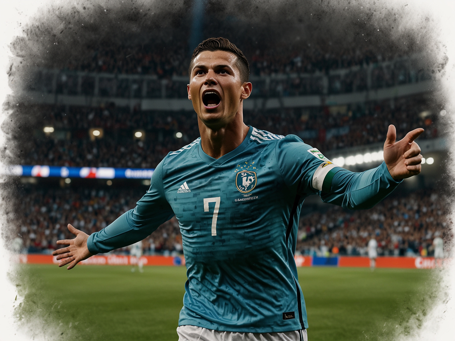 Cristiano Ronaldo celebrates passionately after scoring his penalty during the thrilling shootout against Slovenia in the Euro 2024 last-16 match, highlighting his crucial role in the victory.