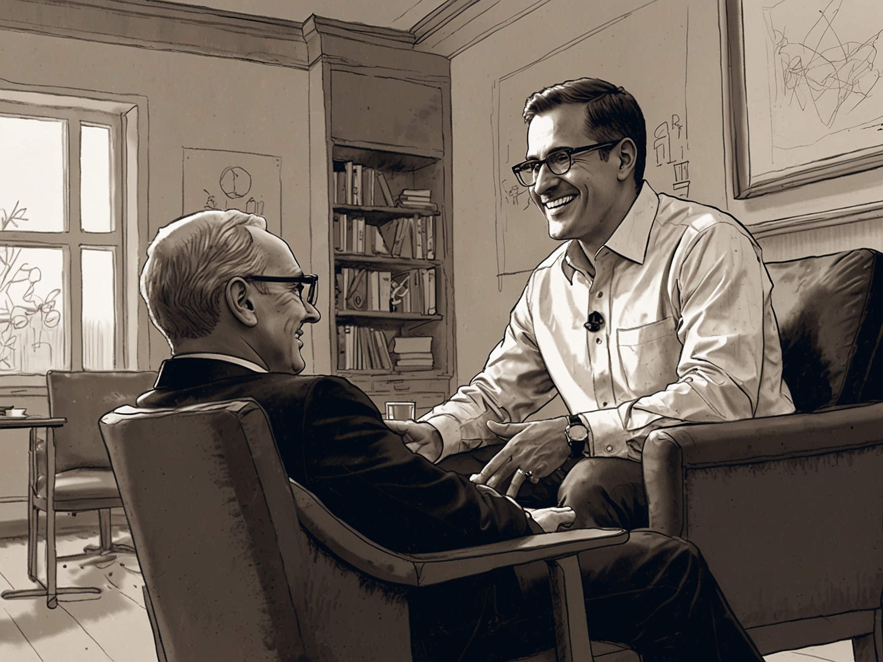 A close-up of Anthony Vendetti leading a fireside chat with electroCore's leadership, highlighting critical discussions on the future of bioelectronic medicine.
