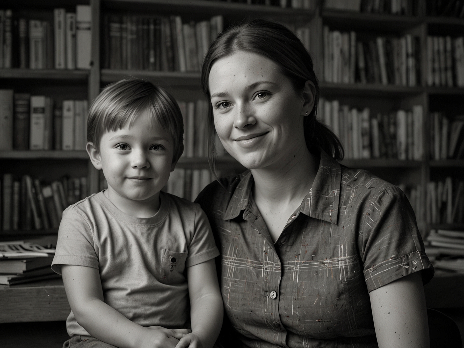 A split image showing Fiz smiling with her children on one side, and Tyrone looking pensive on the other, highlighting the complexity of their family dynamics.