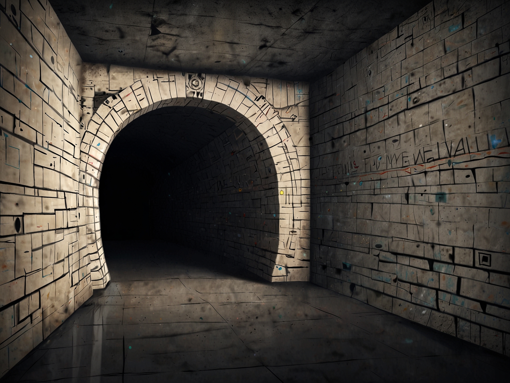 A visual representation of a secure virtual tunnel symbolizing PrivadoVPN's encryption capabilities, emphasizing safe online browsing while streaming content from various platforms.
