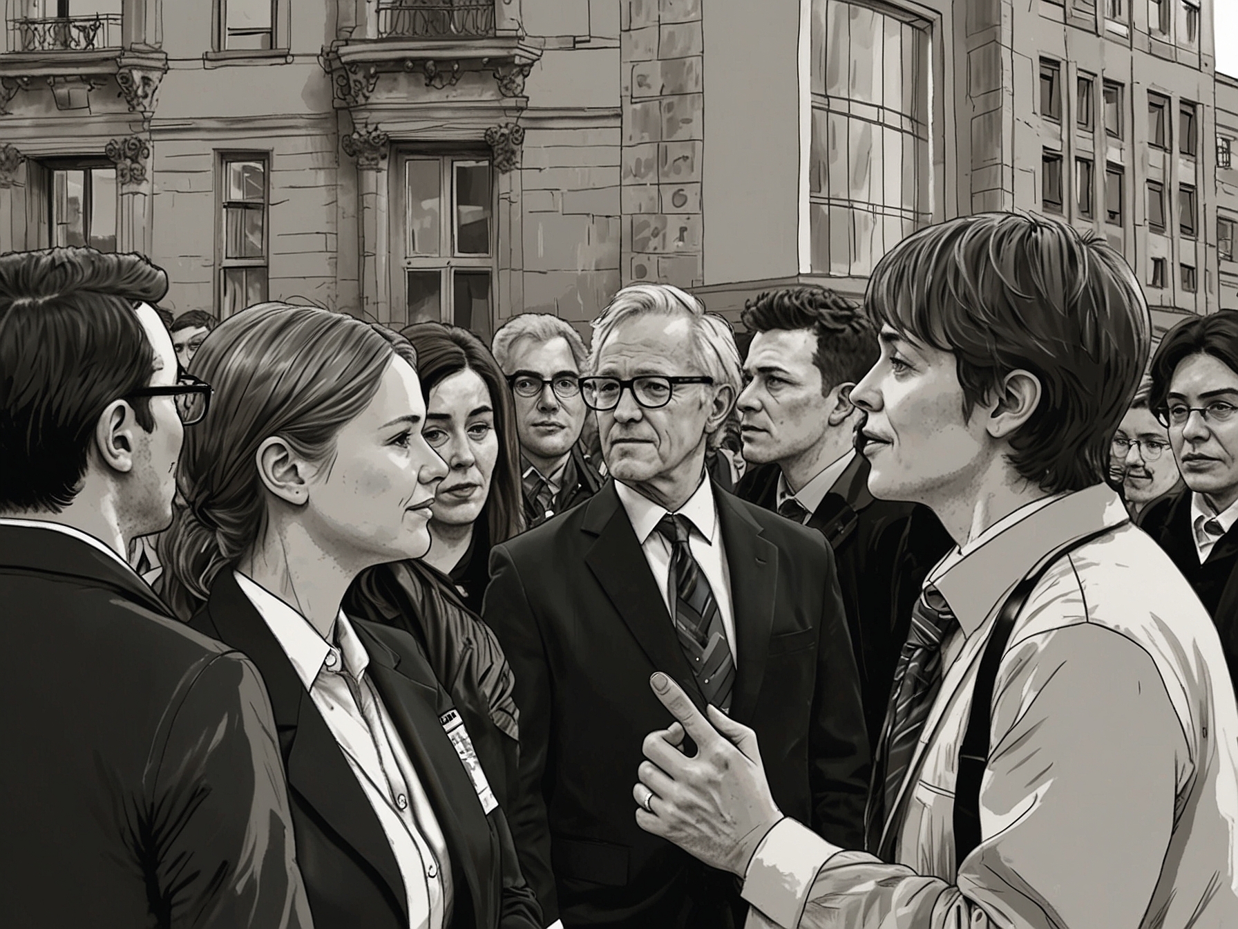 Activists engaged in passionate discussions outside the conference, demonstrating the diversity of opinions regarding Scotland's future and the independence movement's direction.