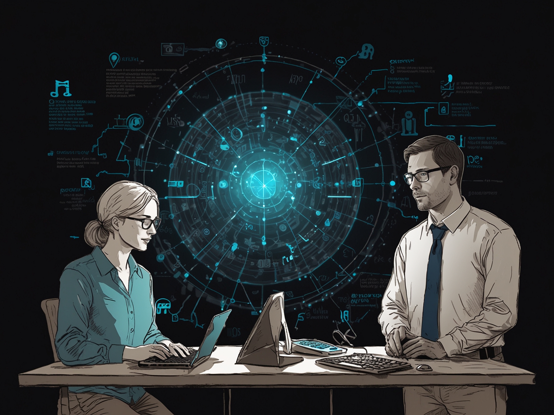 An infographic depicting the growing concerns of consumers regarding data privacy, emphasizing the delicate balance between technology innovation and individual rights in the digital age.