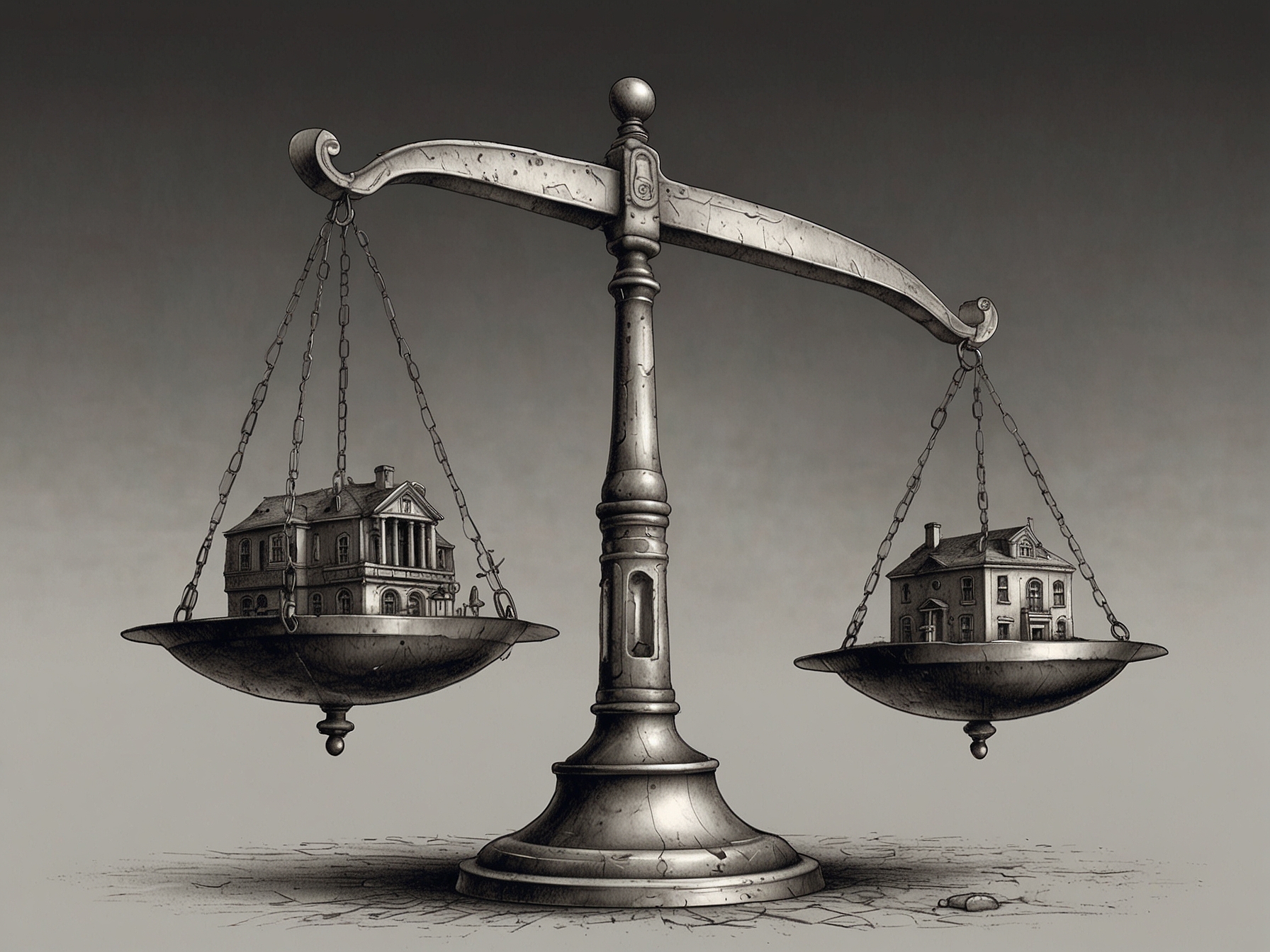 An illustration of a scale balanced between innovation and privacy, showcasing the ongoing struggle and ethical considerations arising from rapid technological advancements like Bytespider.