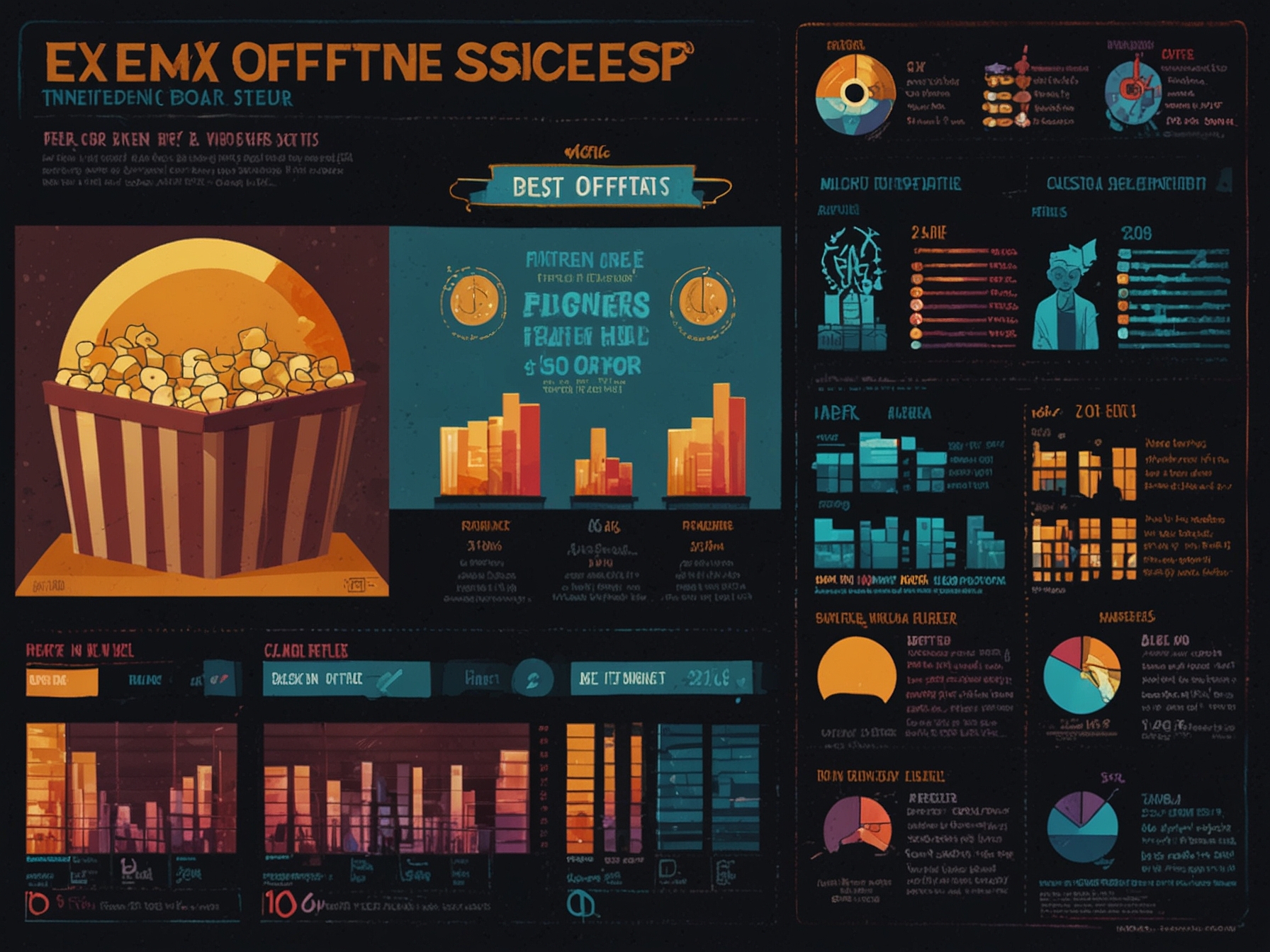 An infographic illustrating the disparity between box office success and TV viewership, showcasing key statistics from popular films that underperformed when aired on television.