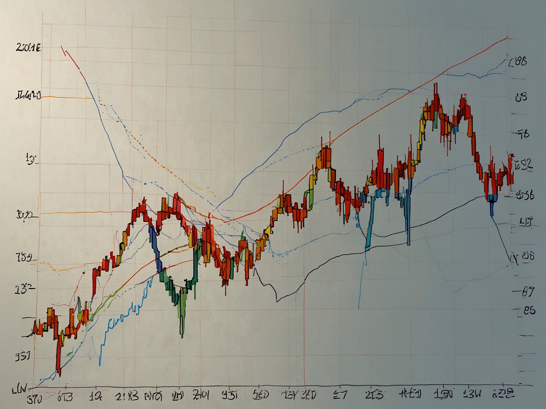 An upward trend graph illustrating the Hang Seng Index's remarkable 33% rise over three weeks, symbolizing investor optimism amidst China's economic stimulus.