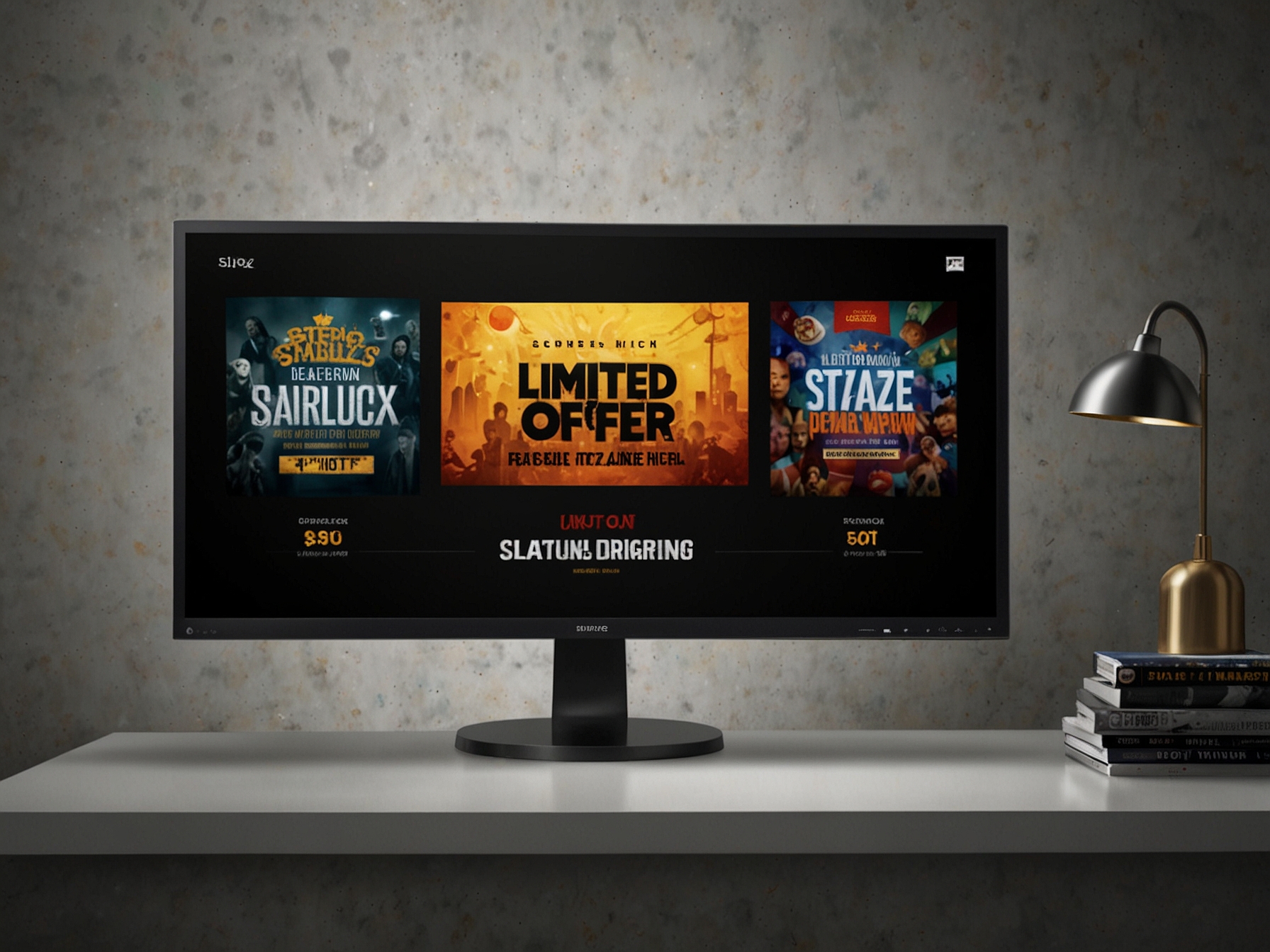Close-up of a 'limited time offer' banner featuring the $2.99 a month subscription rate for STARZ, designed with bold graphics to catch the eye of potential viewers.