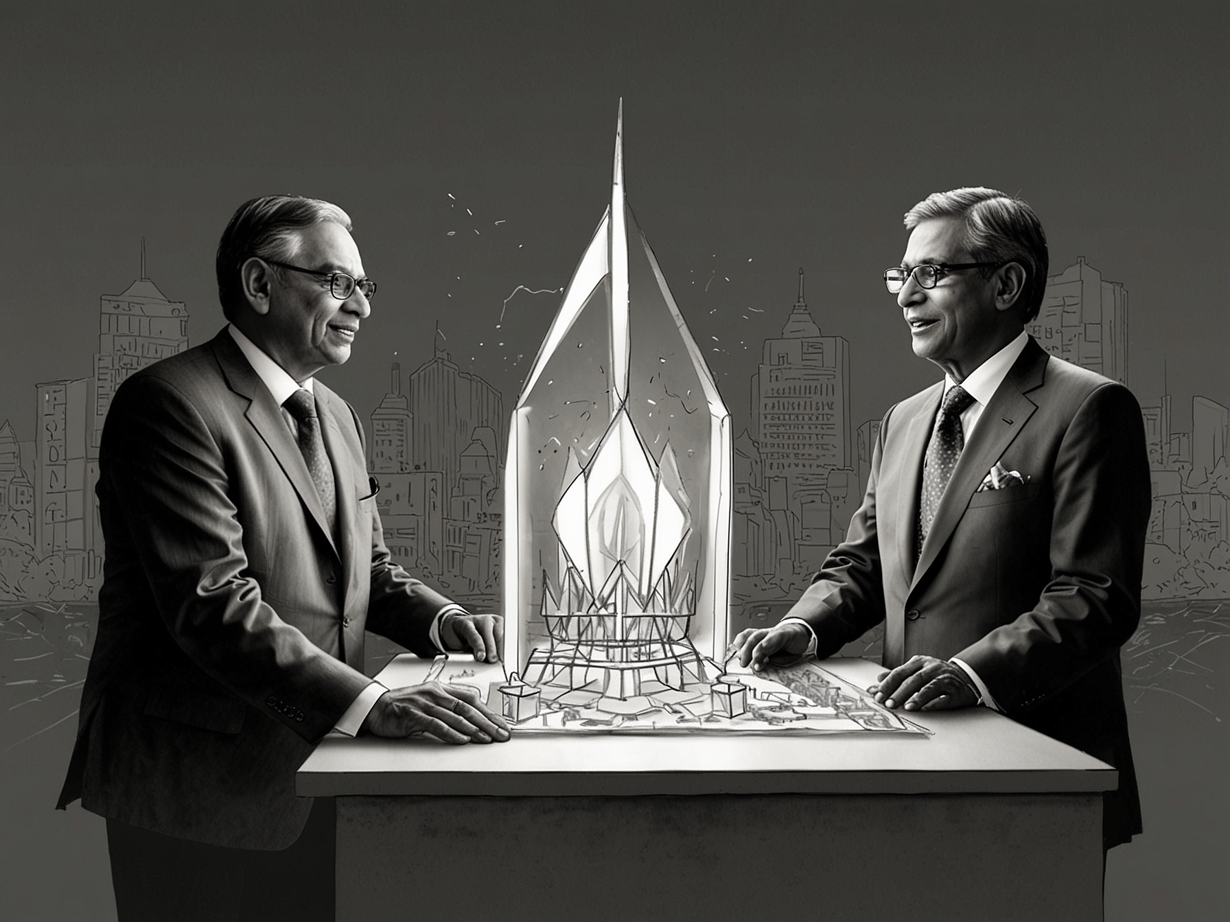 A graphic representation of the three potential successors to Tata Trusts, showcasing their unique backgrounds and philosophies, symbolizing the future of Indian philanthropy.