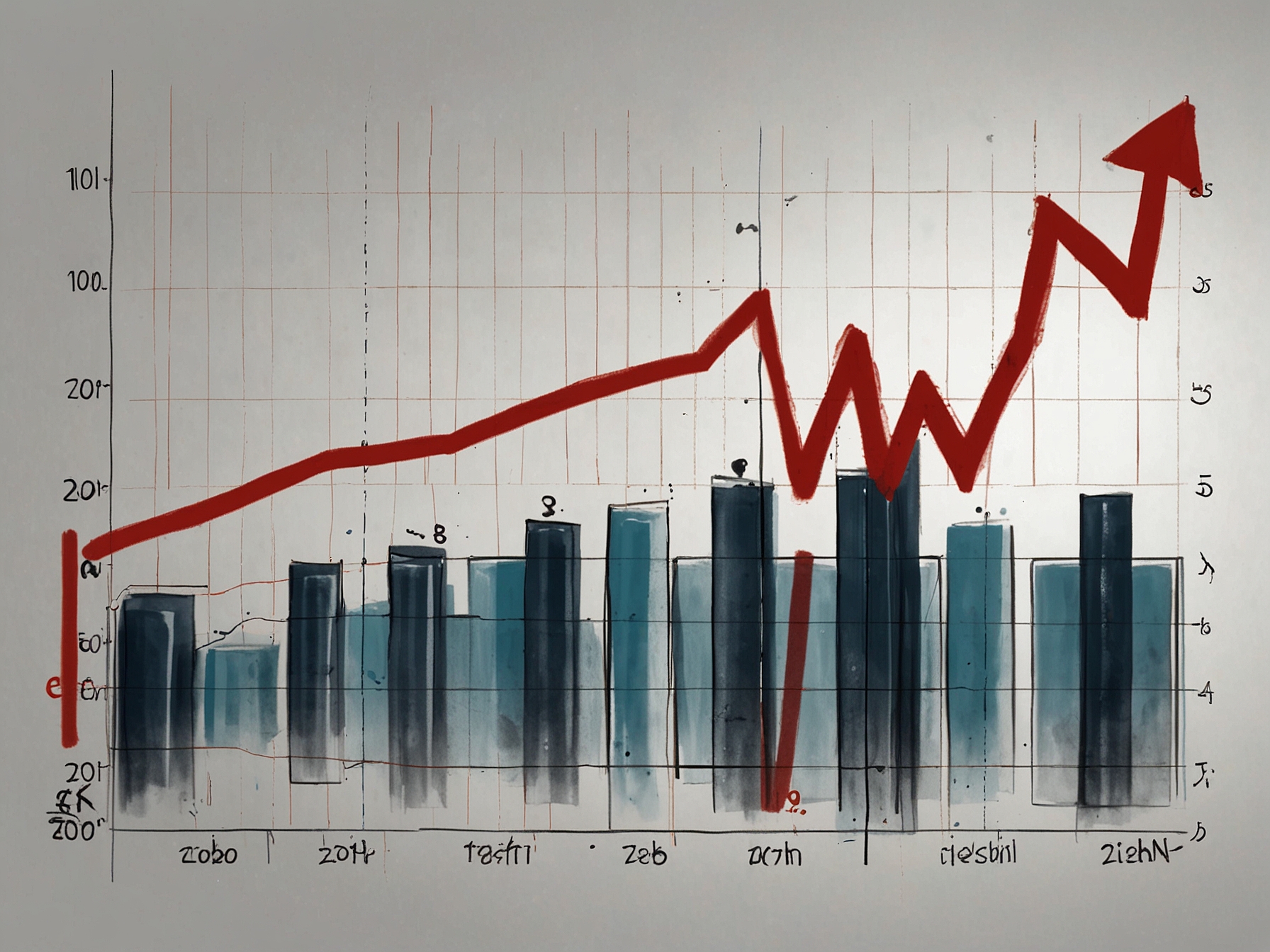 An upward graph illustrating Centuria Capital Group's stock performance, highlighting a sharp 20% increase in recent weeks, symbolizing investor confidence in the market.