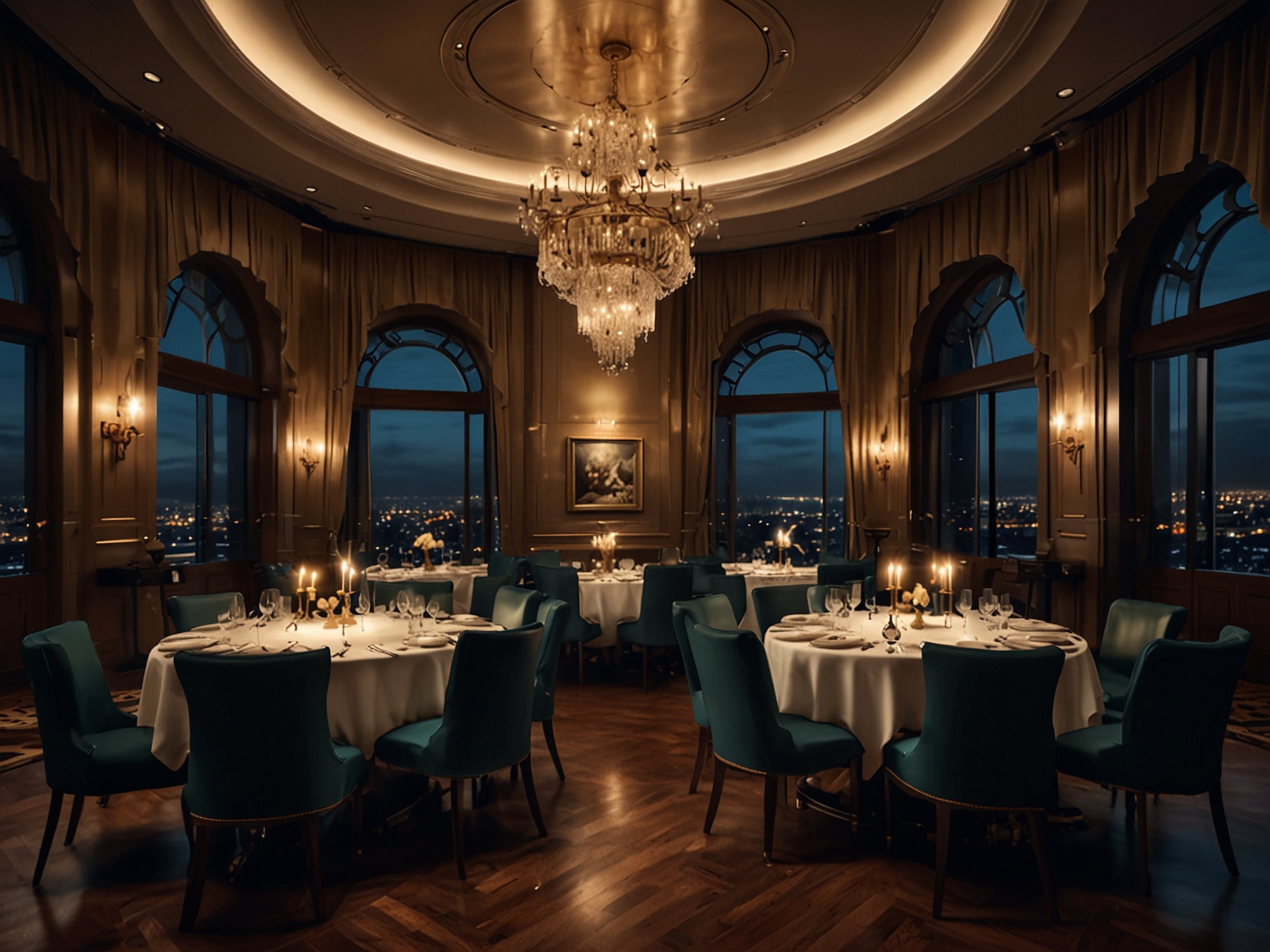 An elegant setup at the Chef's Table Experience, featuring beautifully plated gourmet dishes served by renowned chefs, inviting diners to indulge in an exclusive culinary journey.