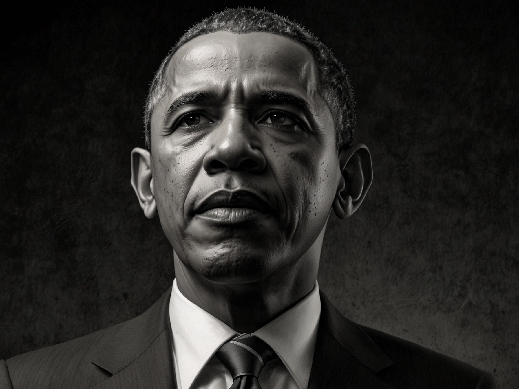 A close-up of Obama's passionate expression while he recounts the challenges of the 2020 election, invoking the audience's emotions and memories of those turbulent times.