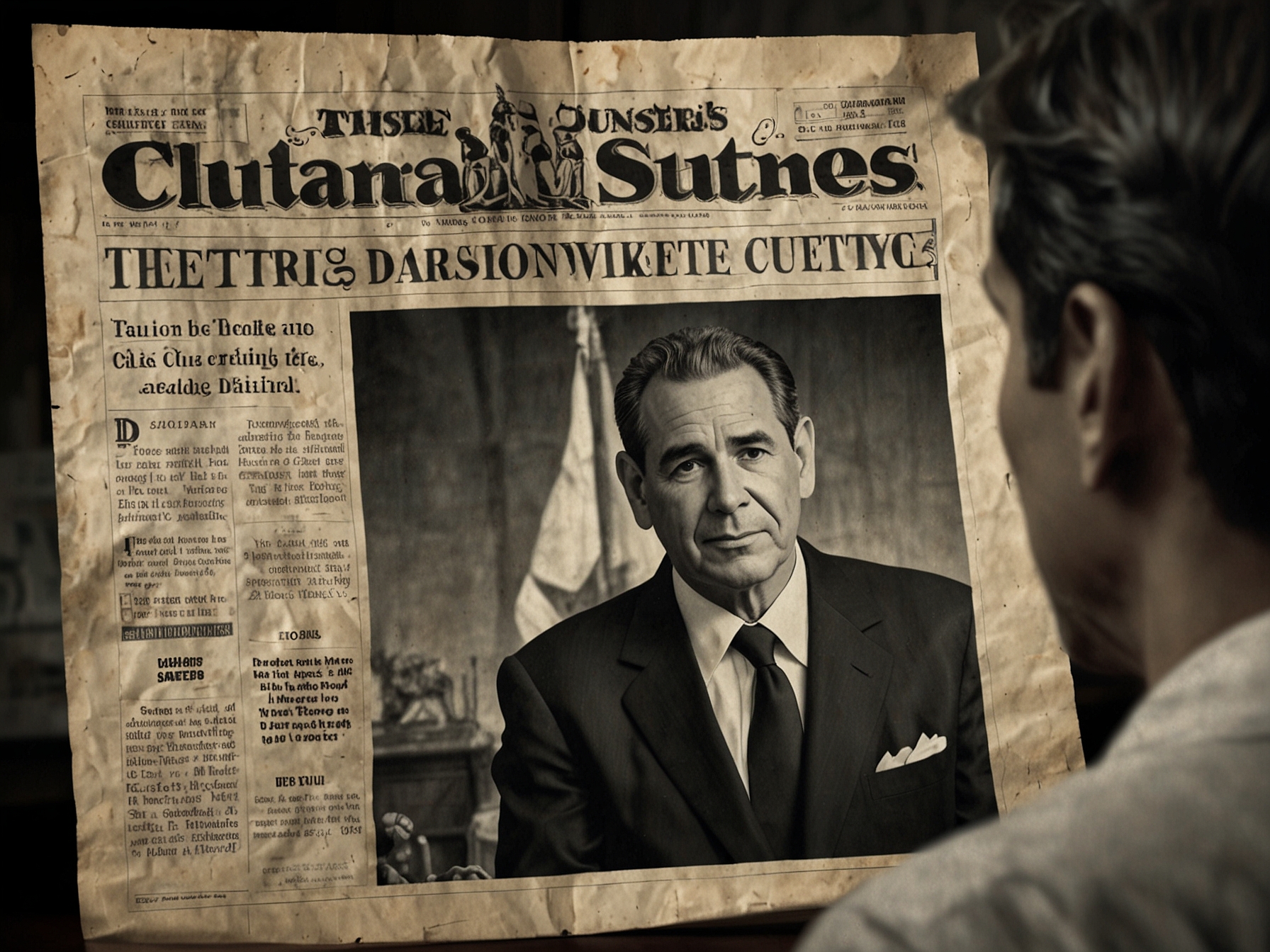 A newspaper front page highlighting the headlines about Cuban's donation, capturing public intrigue and the societal reaction to his financial choices.