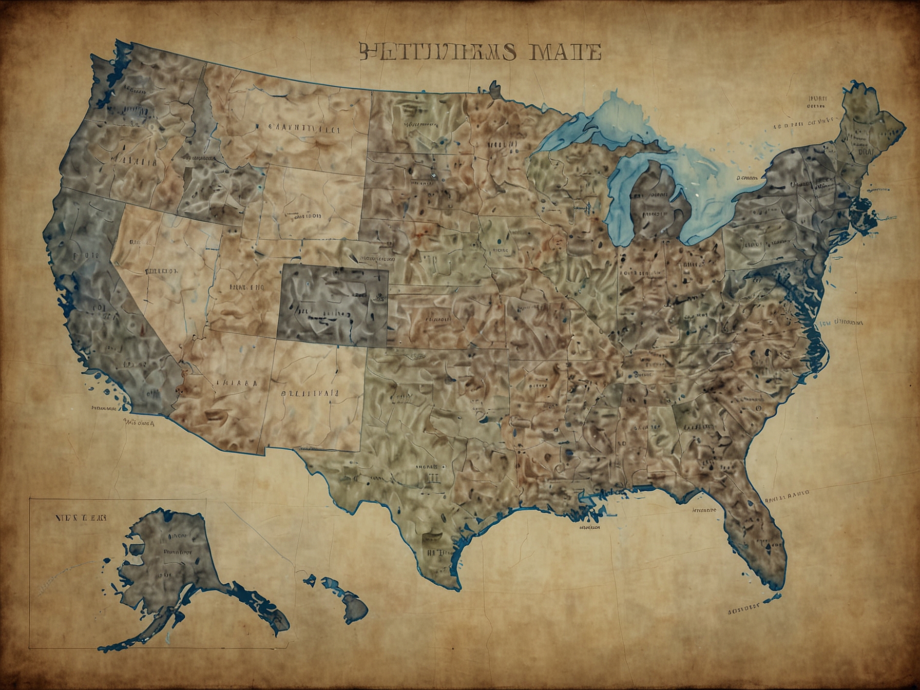 A map of the United States illustrating how different states vary in their elector allocation methods, emphasizing disparities in vote impact across the nation.