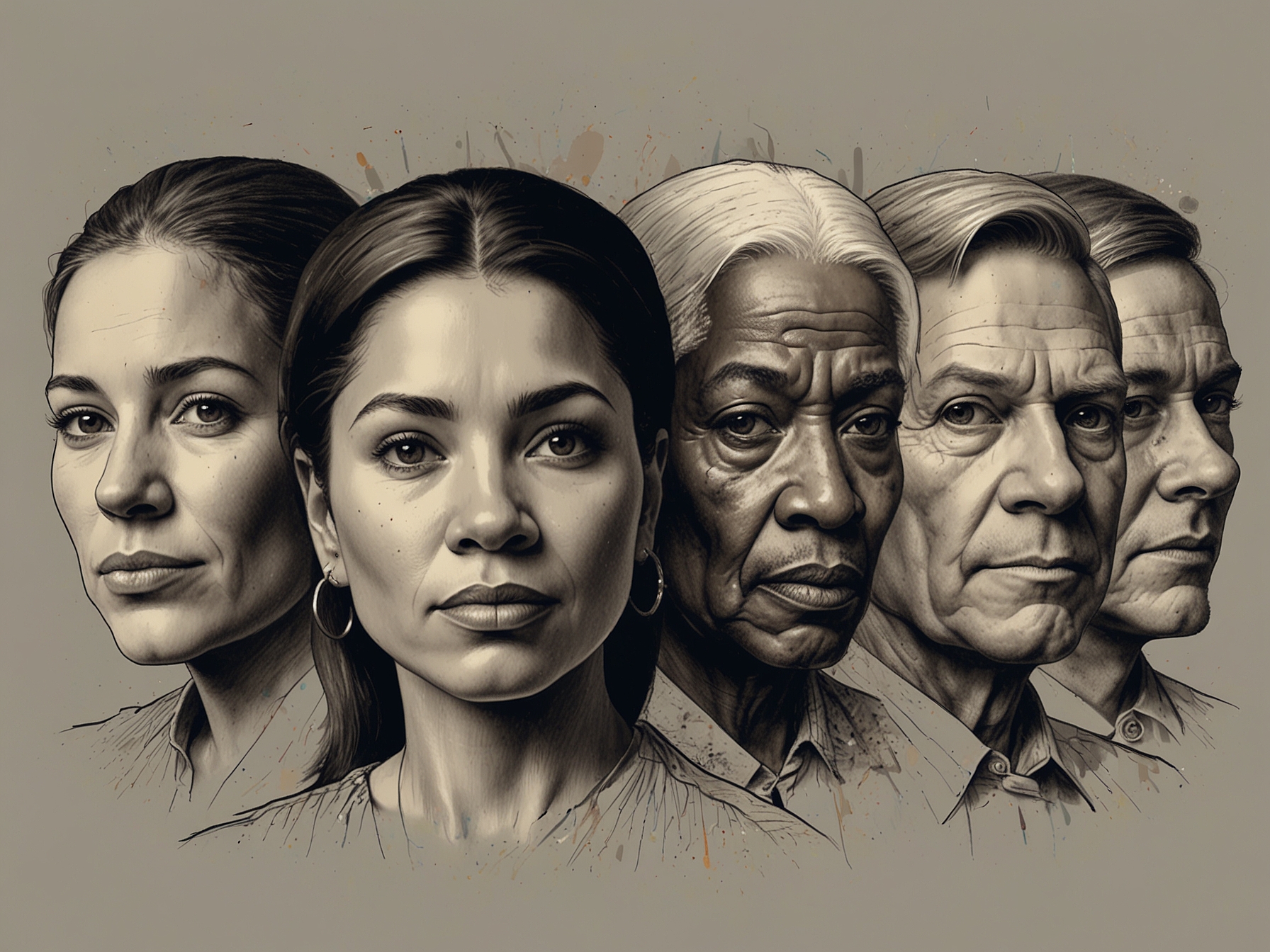 A symbolic image of divided communities, showcasing faces of individuals representing different political ideologies, emphasizing the growing polarization in public discourse.