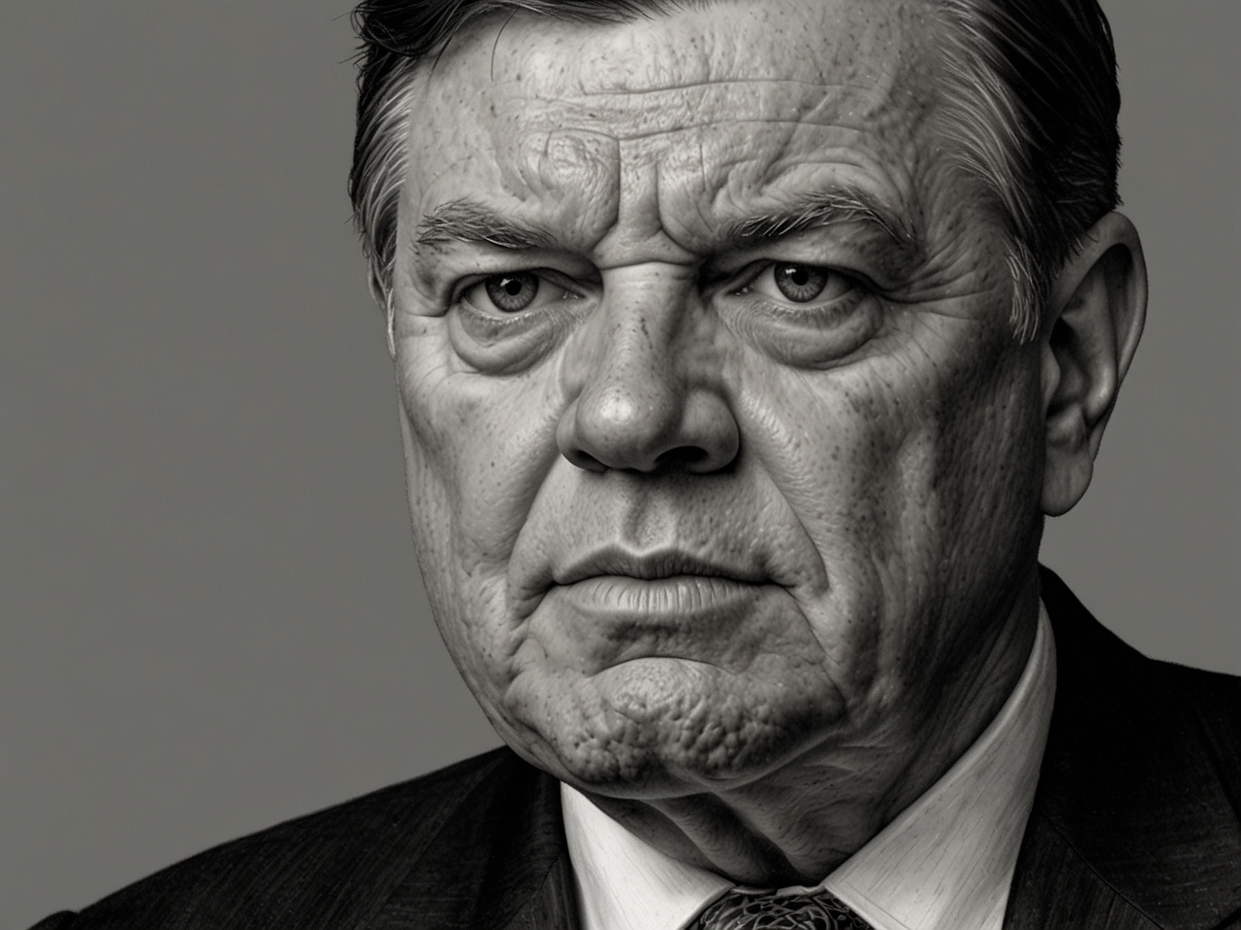 A close-up of Tom Cole with a determined expression, representing his commitment to lead by example within the Republican Party and inspire his fellow leaders toward acceptance.