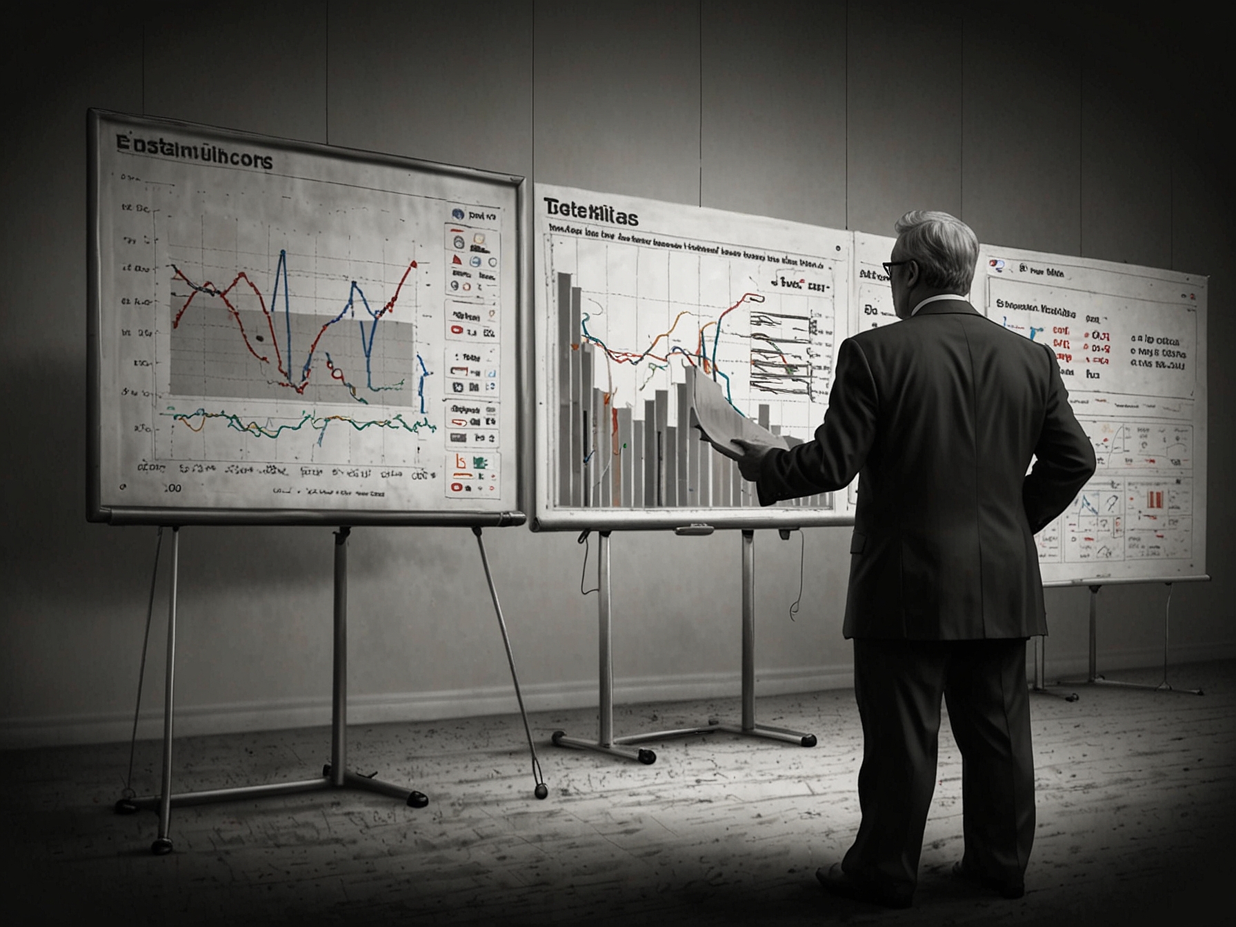 A visual representation of polling data, with graphs and charts illustrating current public sentiment and how it influences the election outcome.