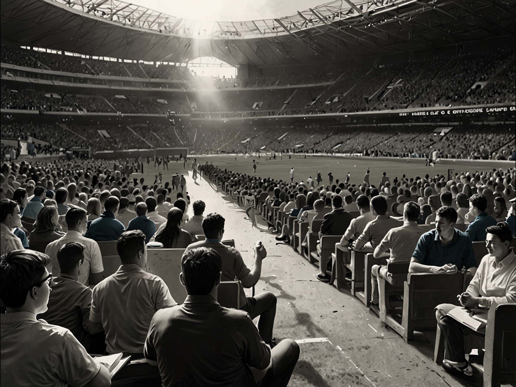 A crowded match at City University Stadium, illustrating the fan experience, seating arrangement, and the need for modern amenities in stadium selection.